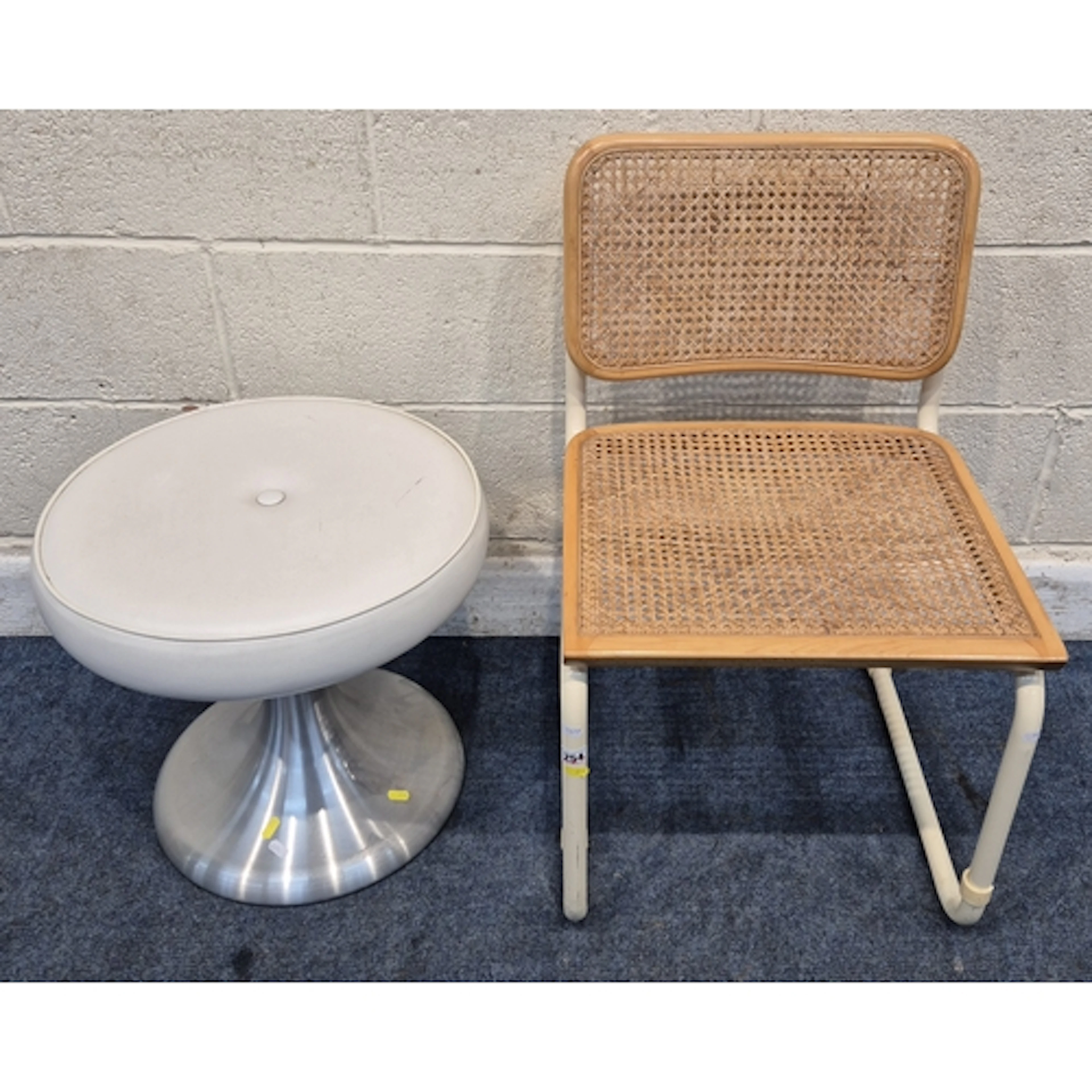 IN THE MANNER OF MARCEL BREUER, A CESCA B32 CHAIR, with cane...