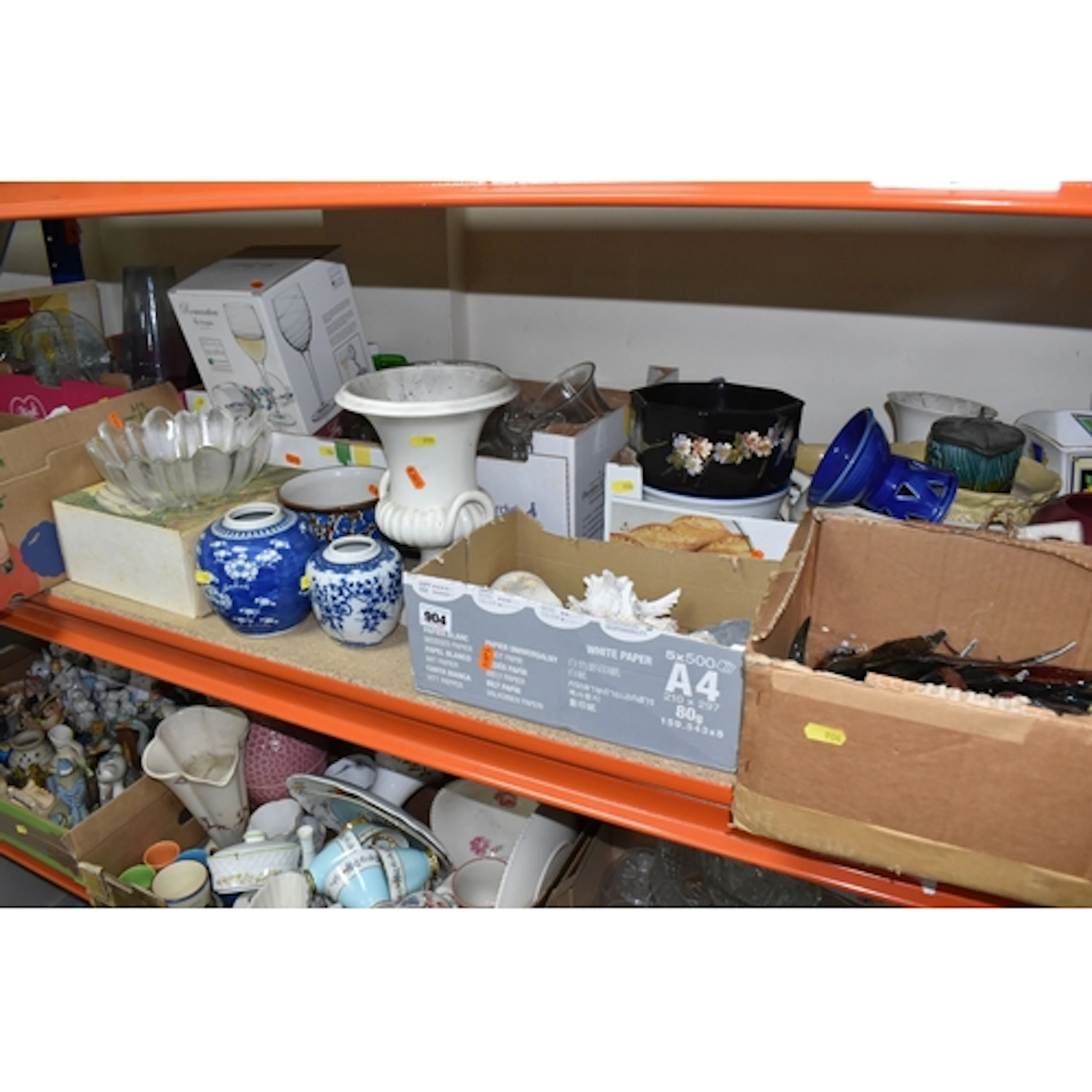 SIX BOXES AND LOOSE ASSORTED CERAMICS AND GLASSWARE to incl...