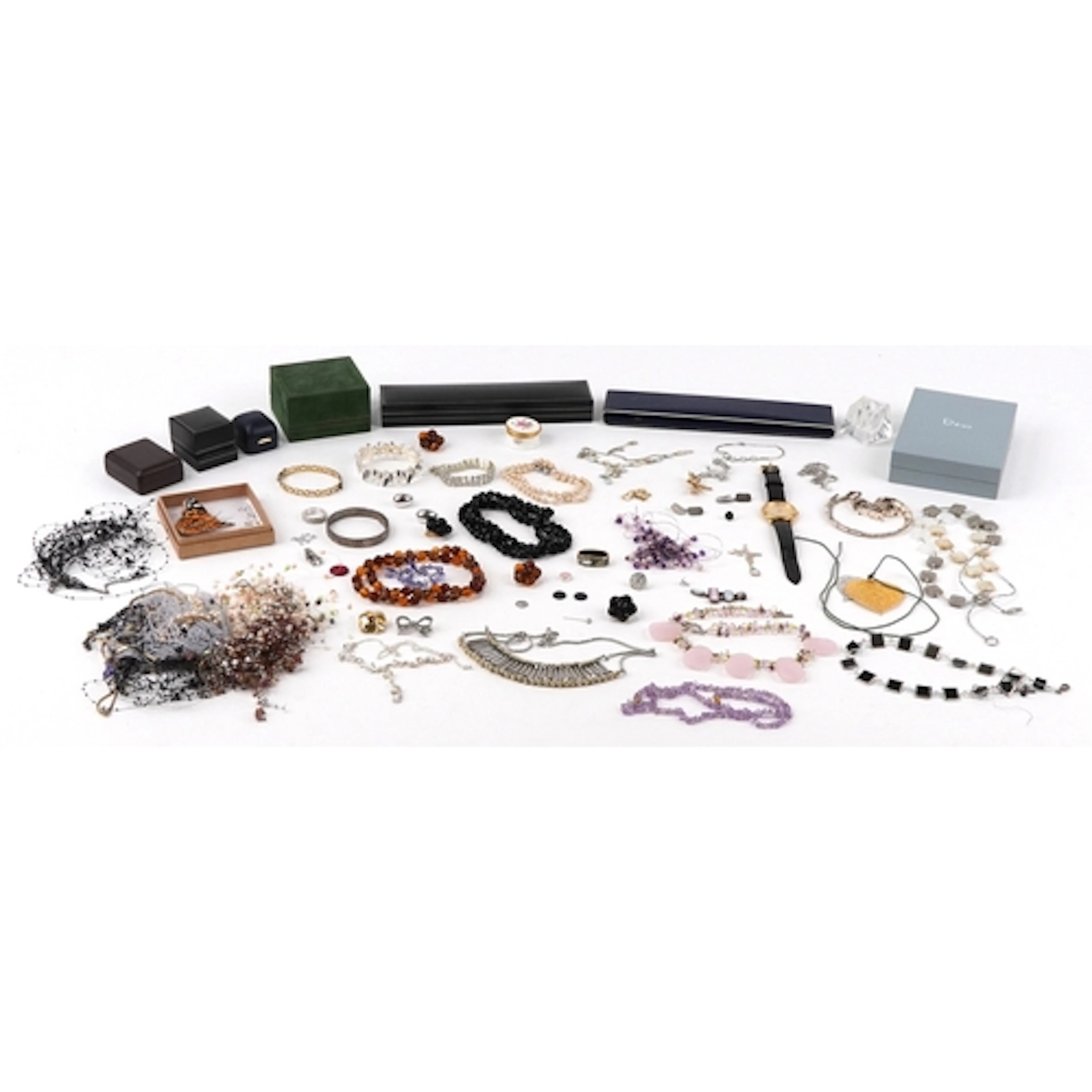 Vintage and later jewellery, some silver, including a silver...