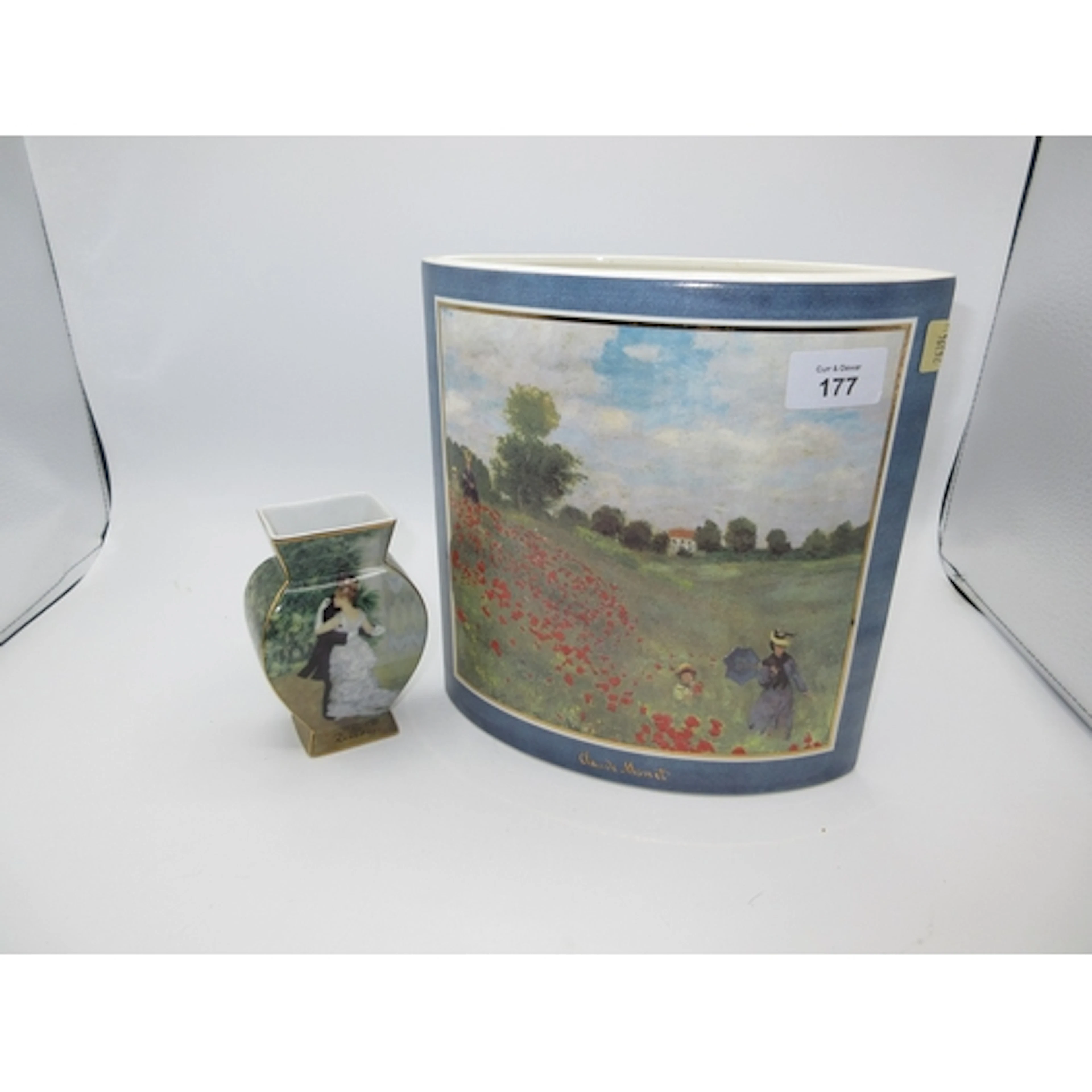 Goebel Monet and Renoir Vases, 23 and 12cm