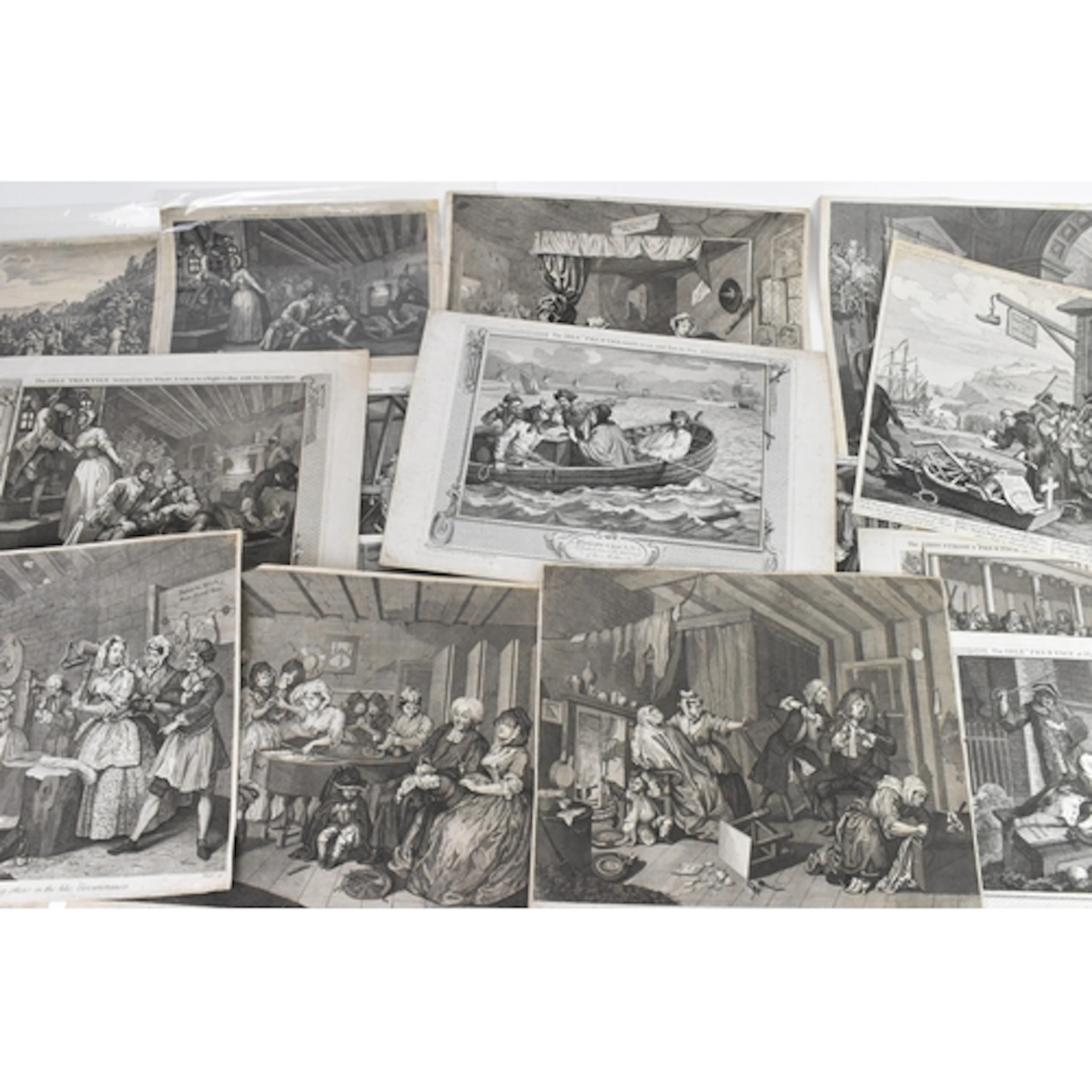 After William Hogarth (1697–1764) A collection of mixed blac...