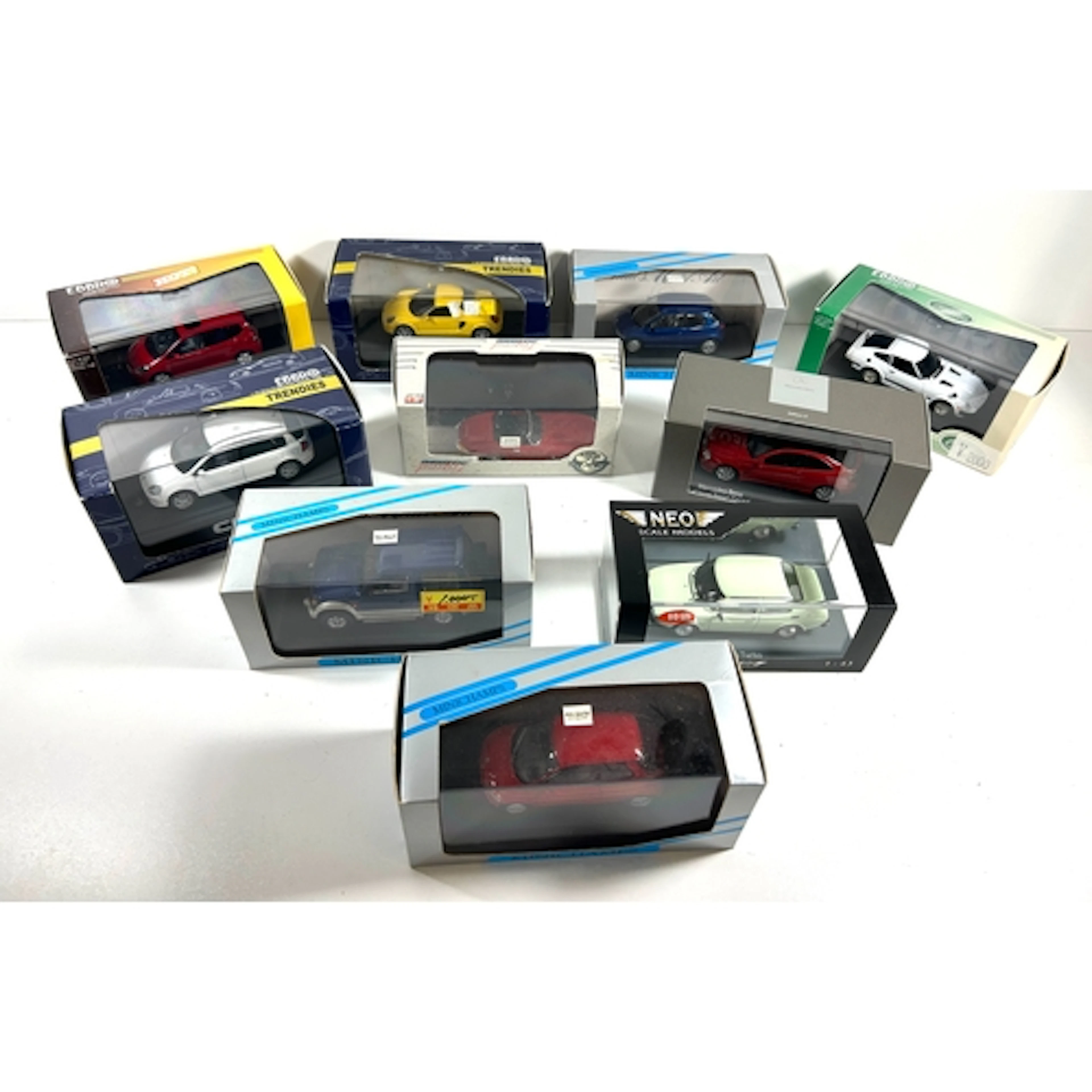 20 Various Makes. 3x Minichamps 1:43 2x BMW E1 and a Mitsubi...