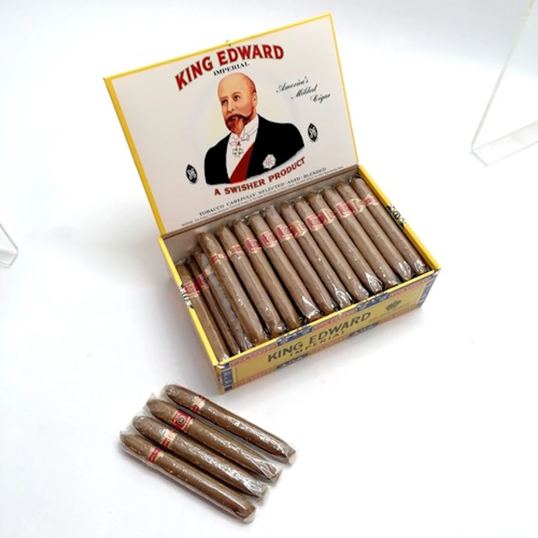 King Edward Imperial complete box of 50 cigars - 21.5cm x 14...