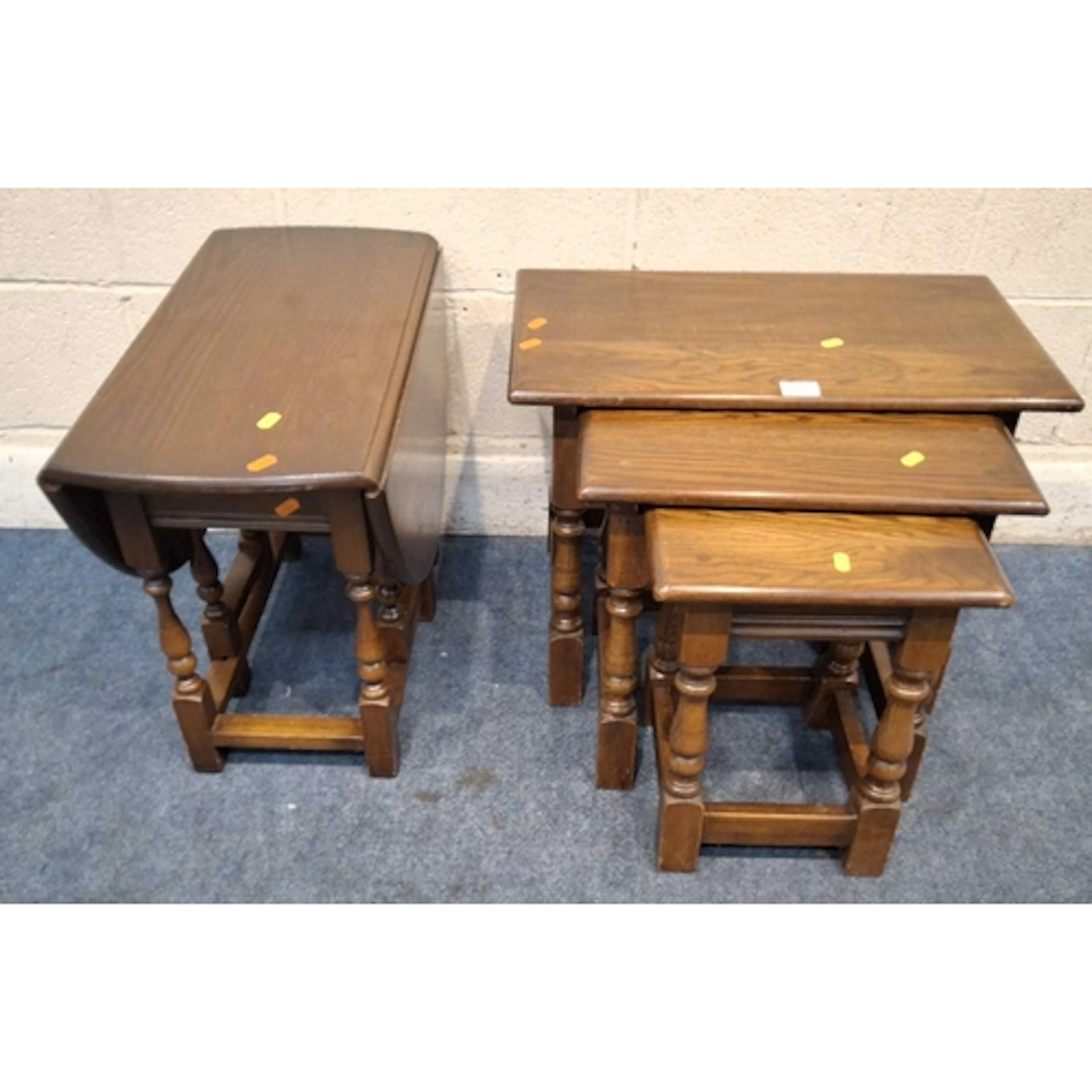 TWO OLD CHARM PIECES OF OCCASIONAL FURNITURE, to include a n...