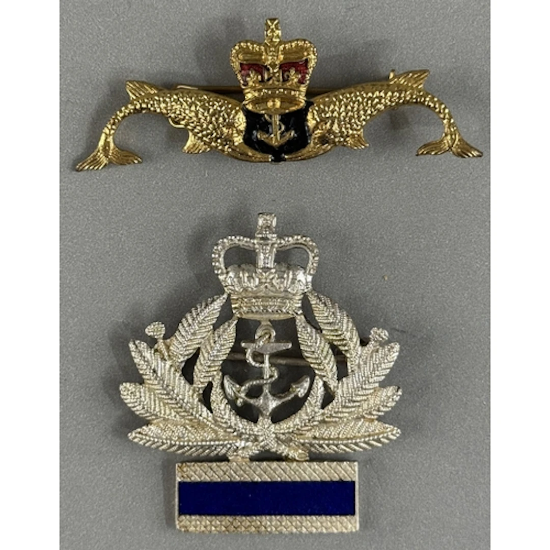Militaria: a white metal brooch/badge worn by an officer in ...