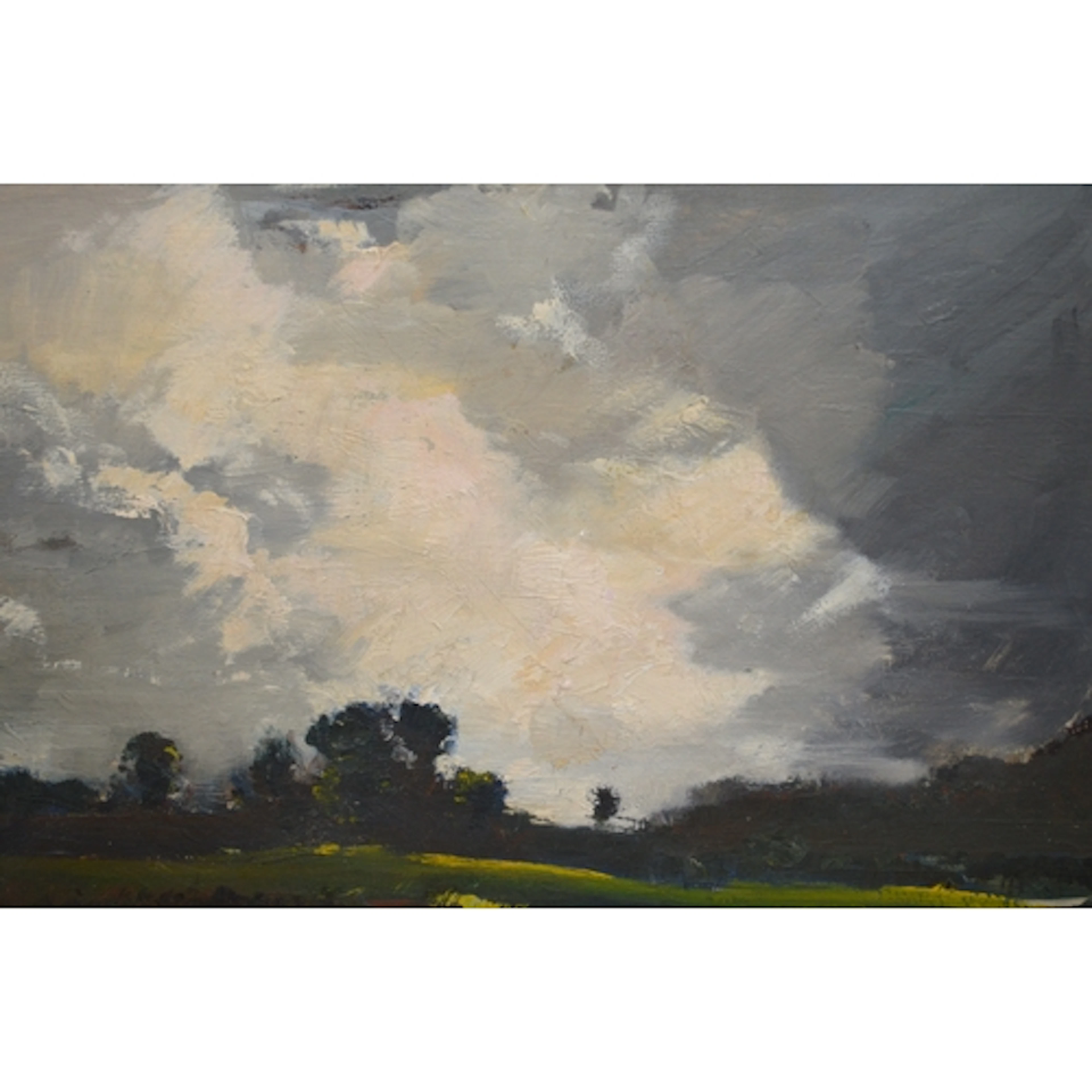 Douglas Pratt (Australian), oil on board, landscape with clo...