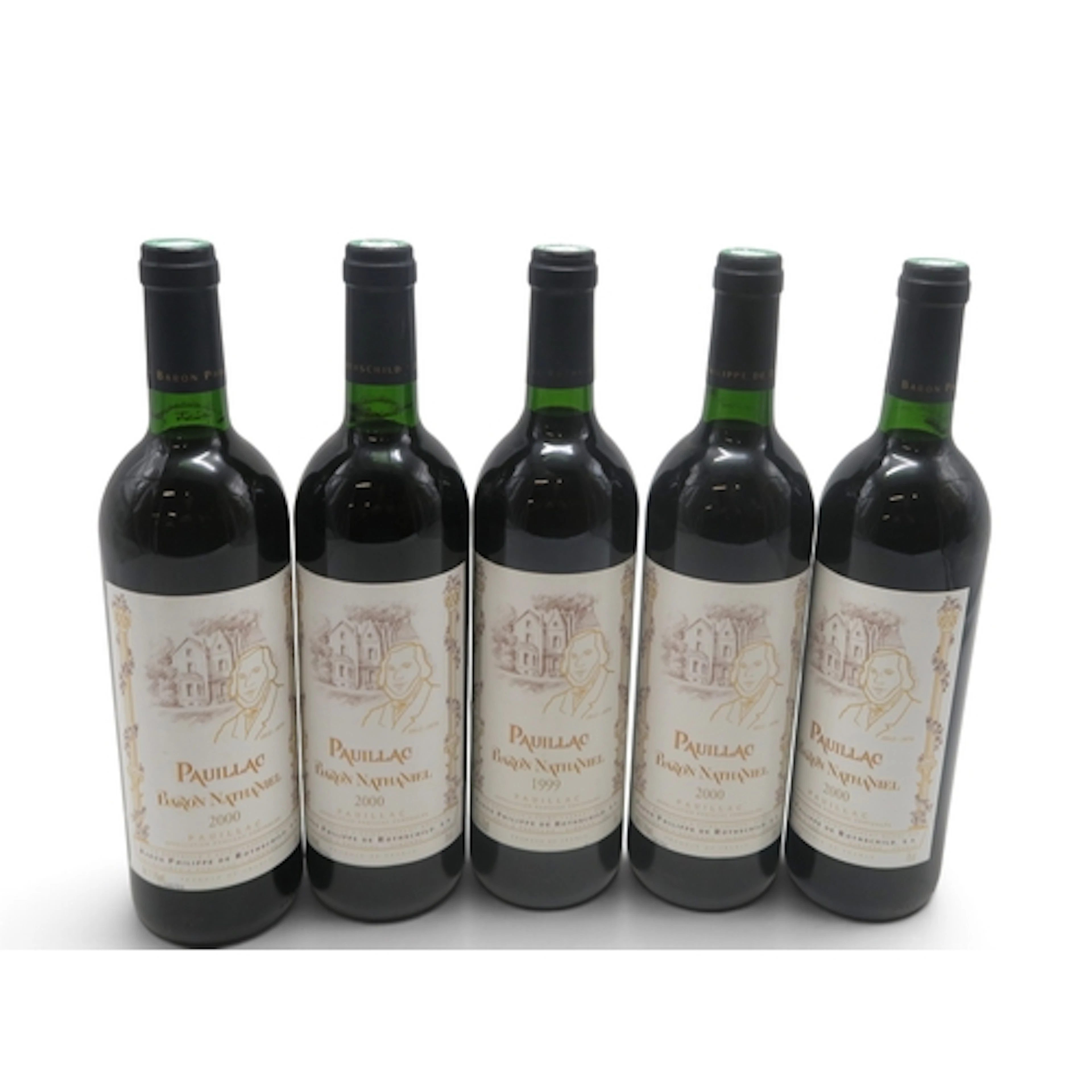 PAUILLAC - Five Bottles of BARON NATHANIEL from Baron P...