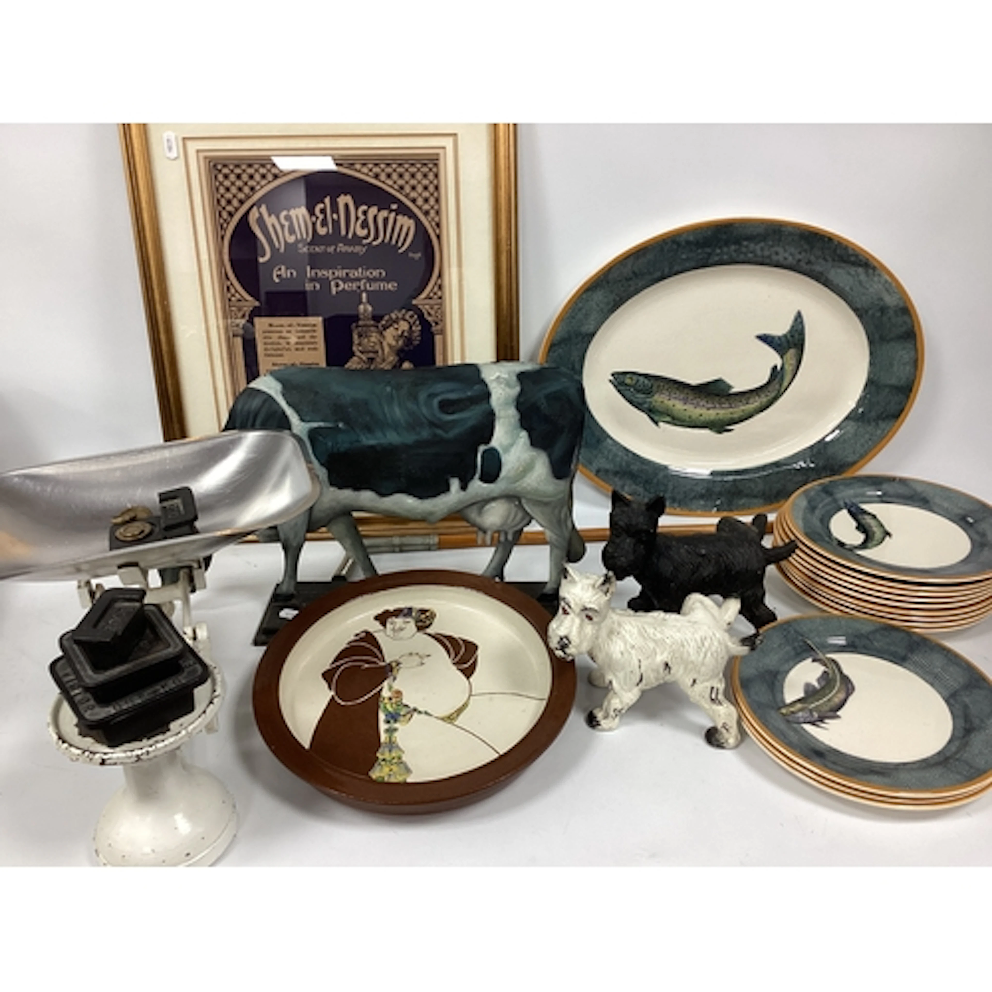 Twelve Williams Sonoma 'English Angler' Plates, (seven secon...
