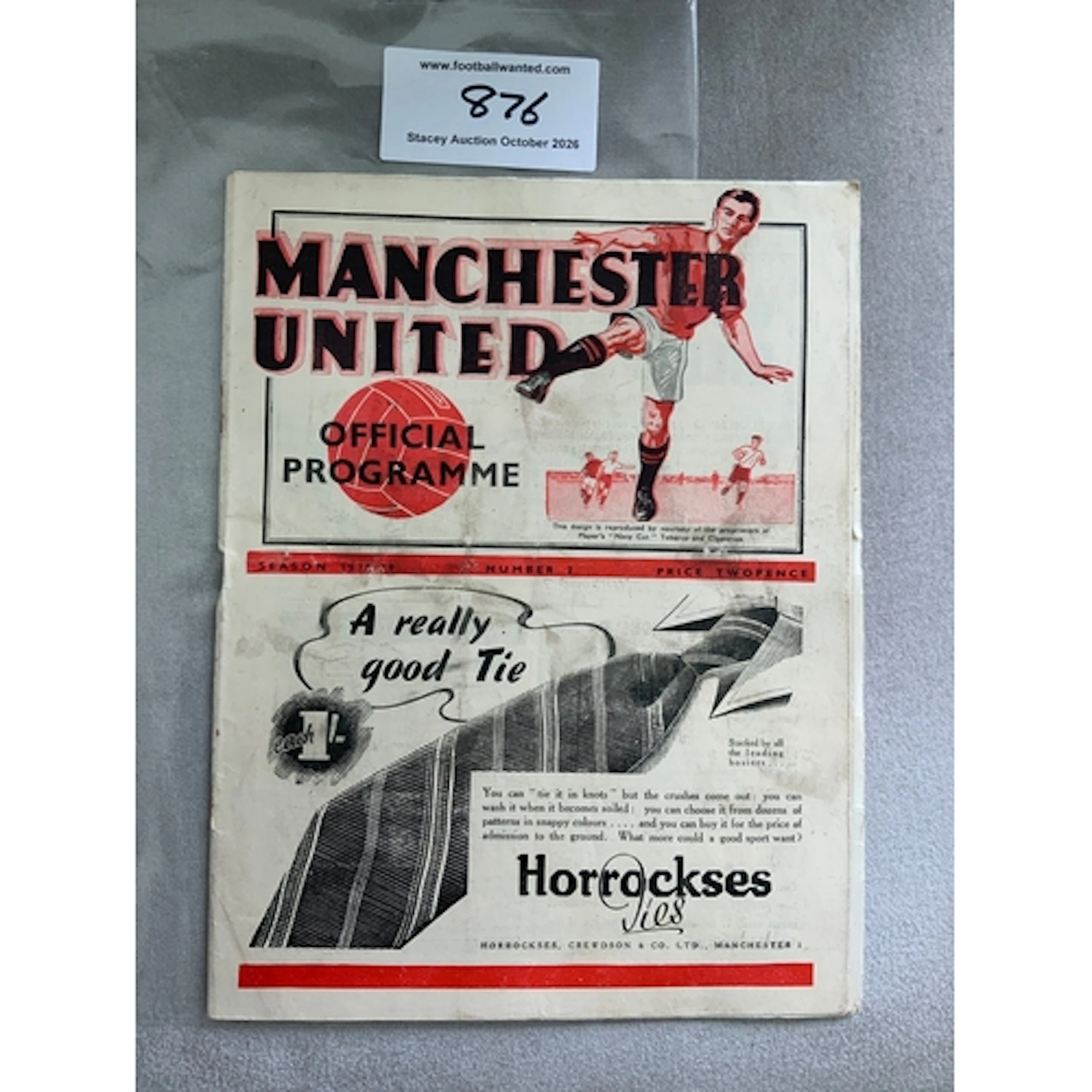 1938 - 1939 Manchester United v Birmingham City Football Pro...