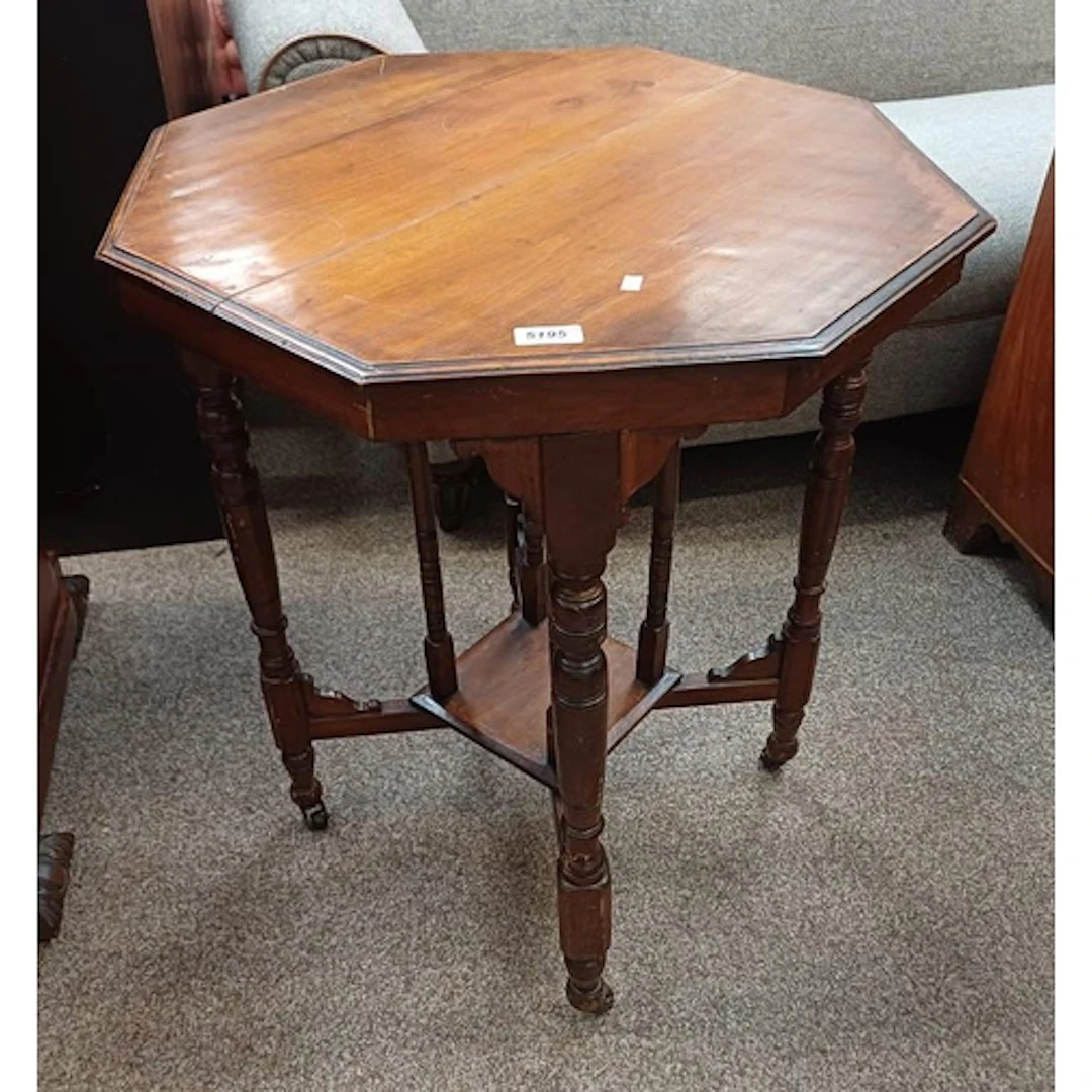 LATE 19TH OR EARLY 20TH CENTURY MAHOGANY OCTAGONAL TABLE ON ...
