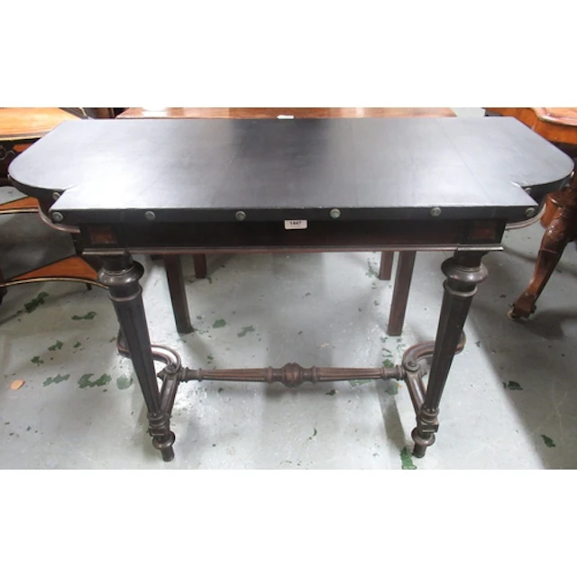 19th Century Continental rosewood console table with simulat...