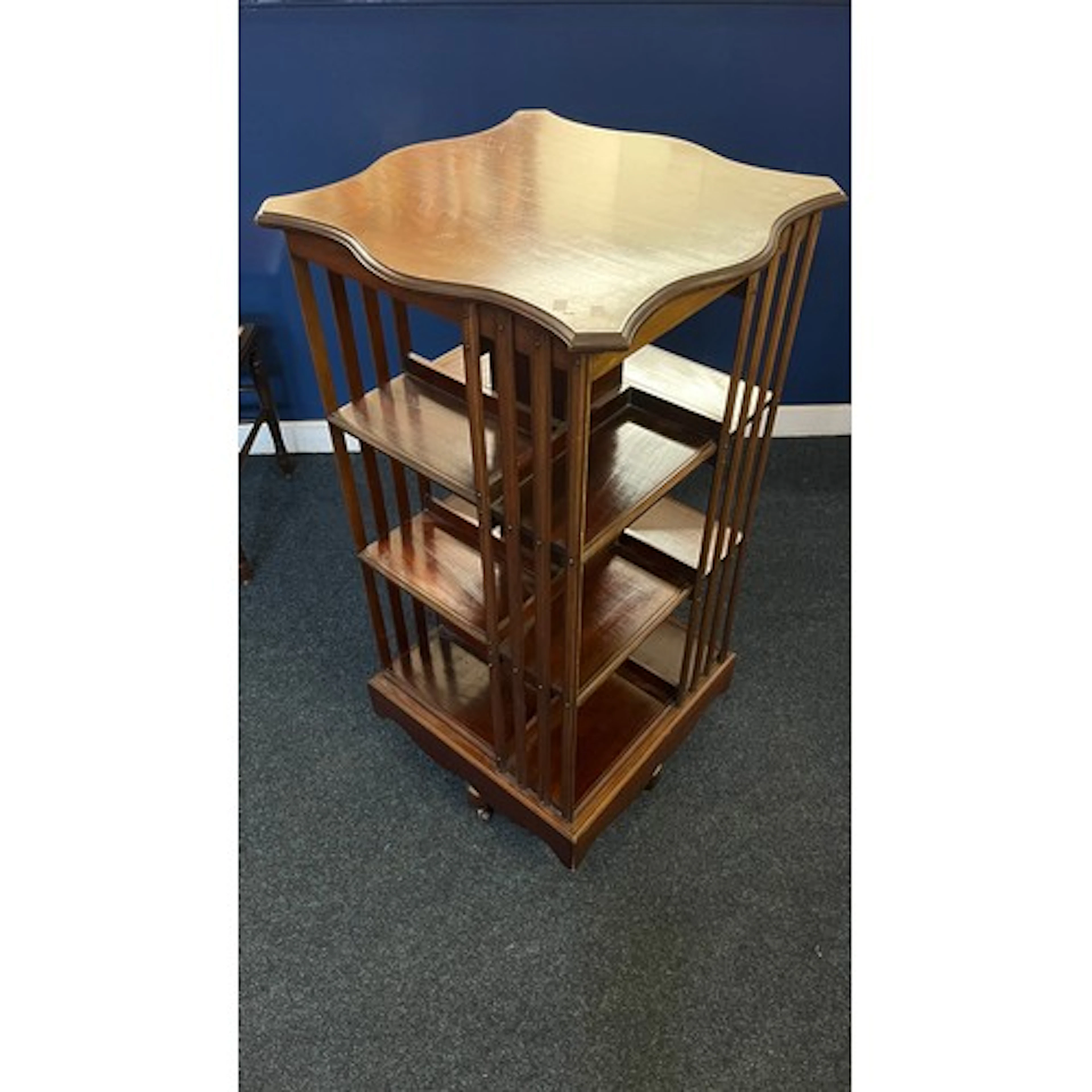 Mahogany revolving bookcase