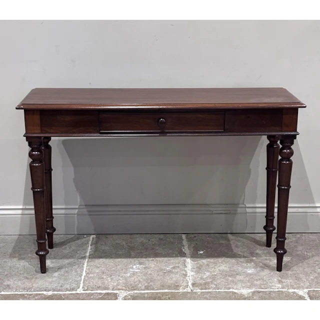 A Victorian style mahogany side table, the rectangular top a...