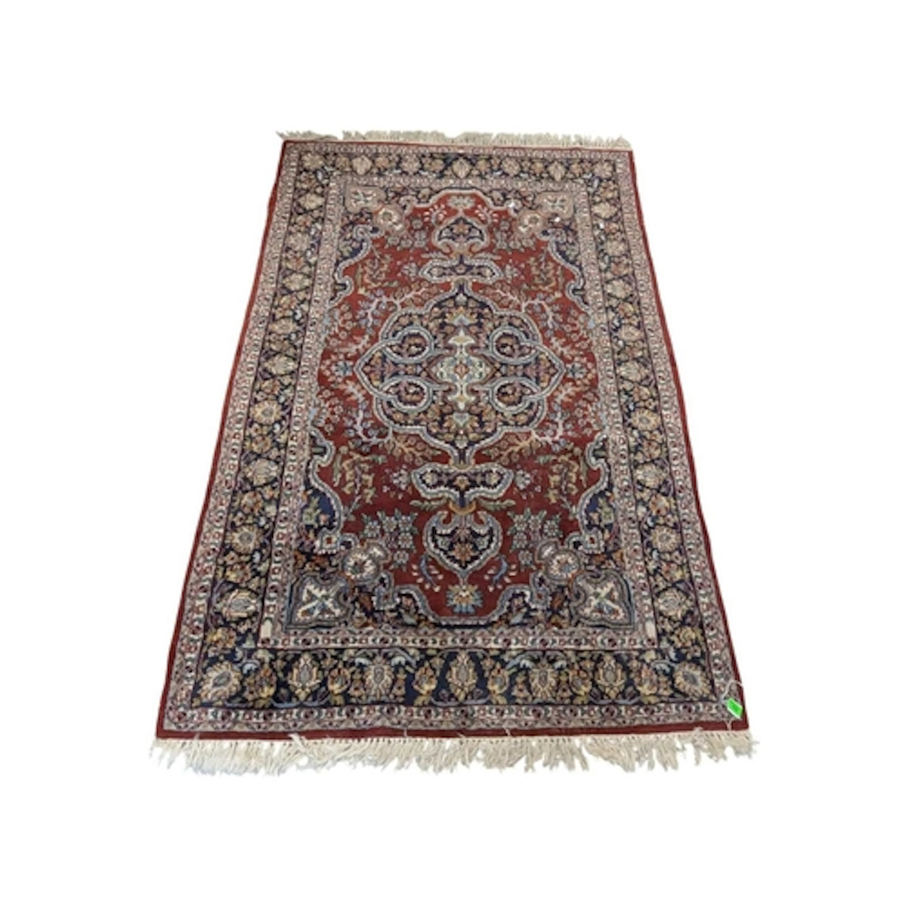 A large 20th century Persian Islamic Kashan carpet floor rug...