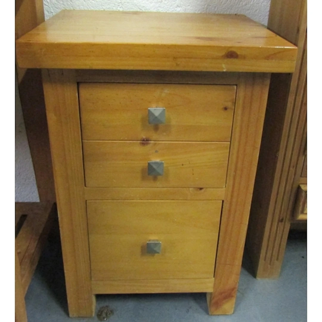 Pine Three Drawer Locker Restrained Form Top Approximately 1...
