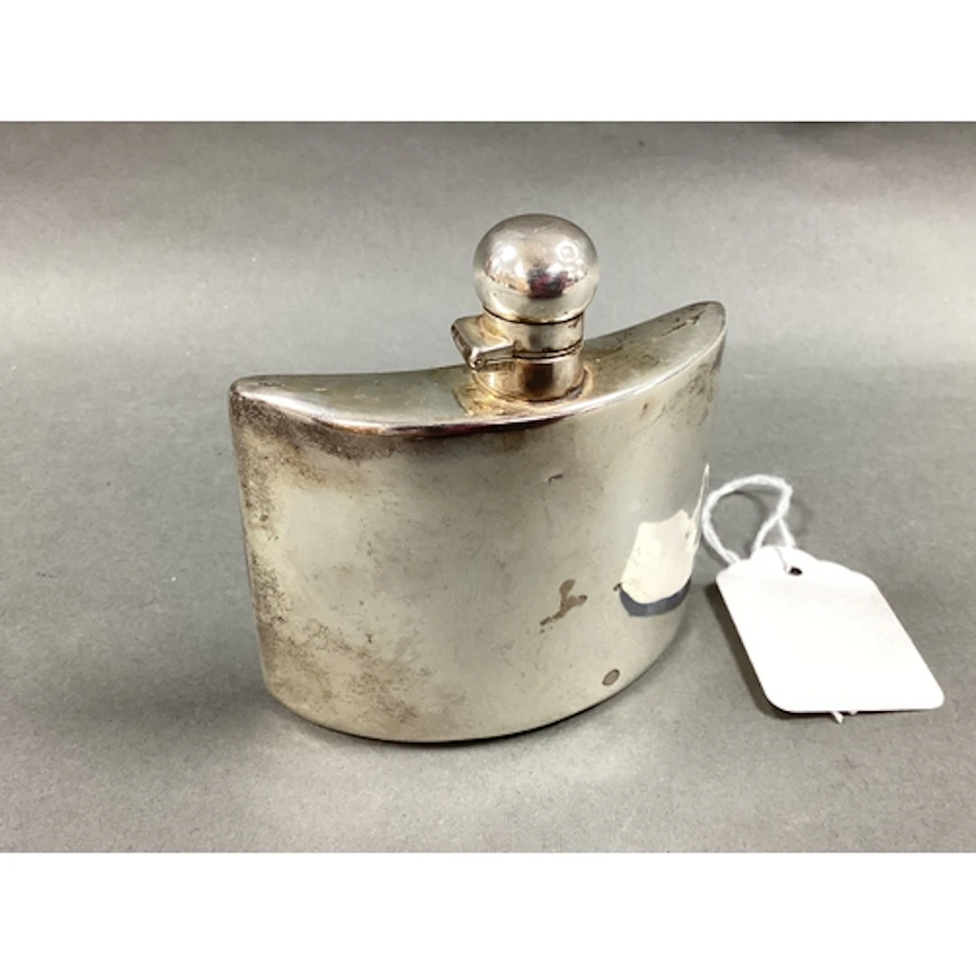 A Hallmarked Silver Hip Flask, James Dixon & Sons Ltd, Sheff...