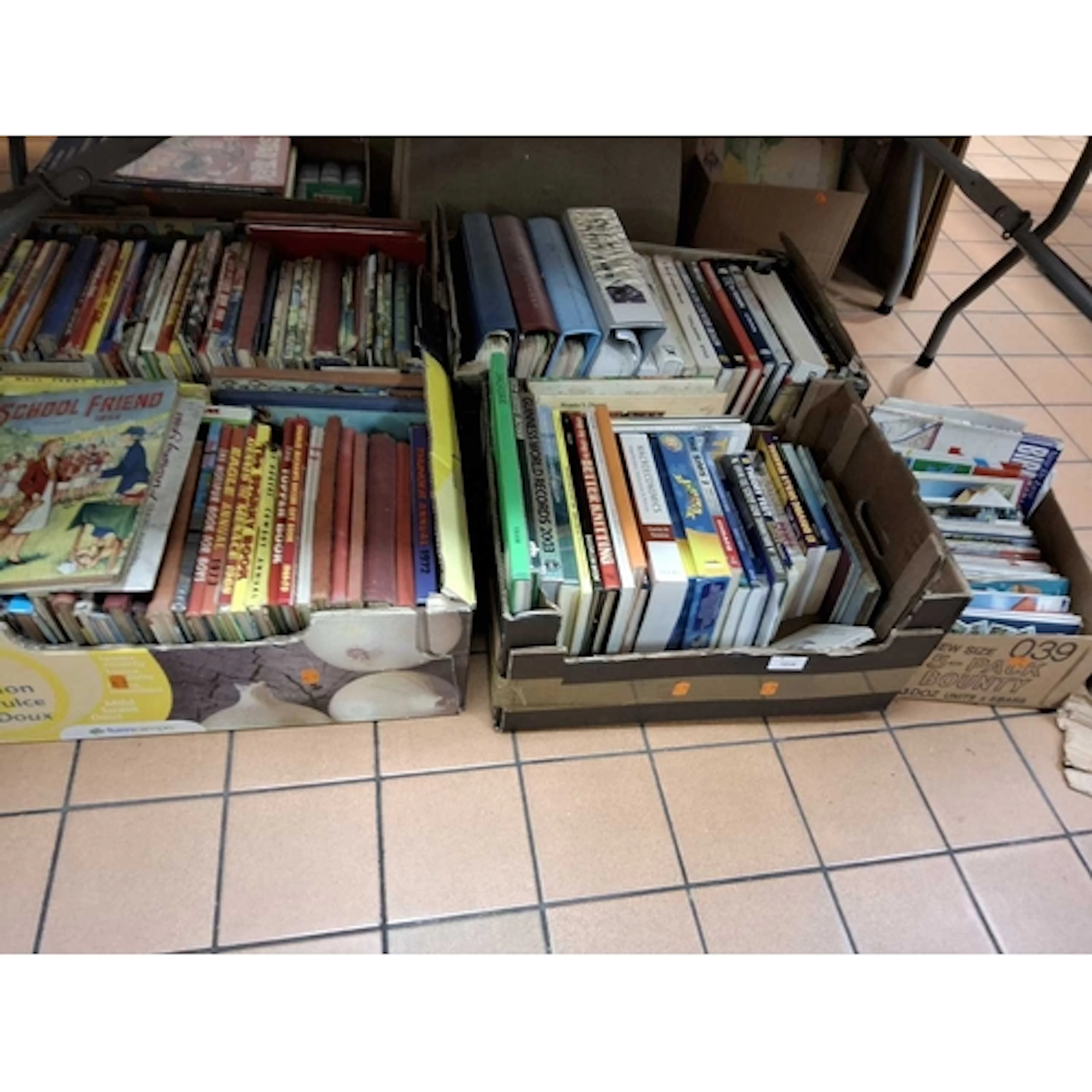 FIVE BOXES OF BOTH FICTION AND NON-FICTION BOOKS, to include...