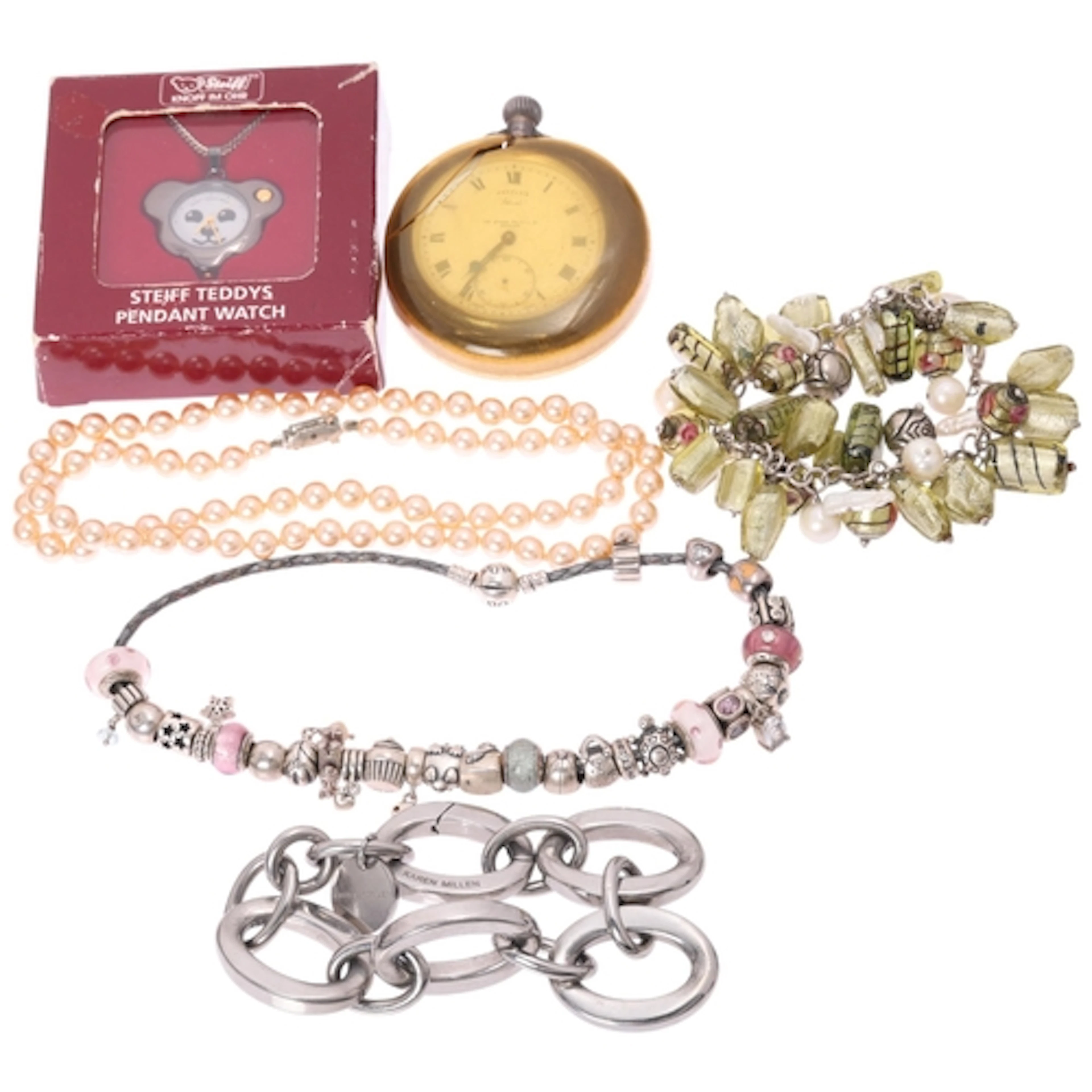 Various jewellery, including Karen Millen bracelet, Pandora ...