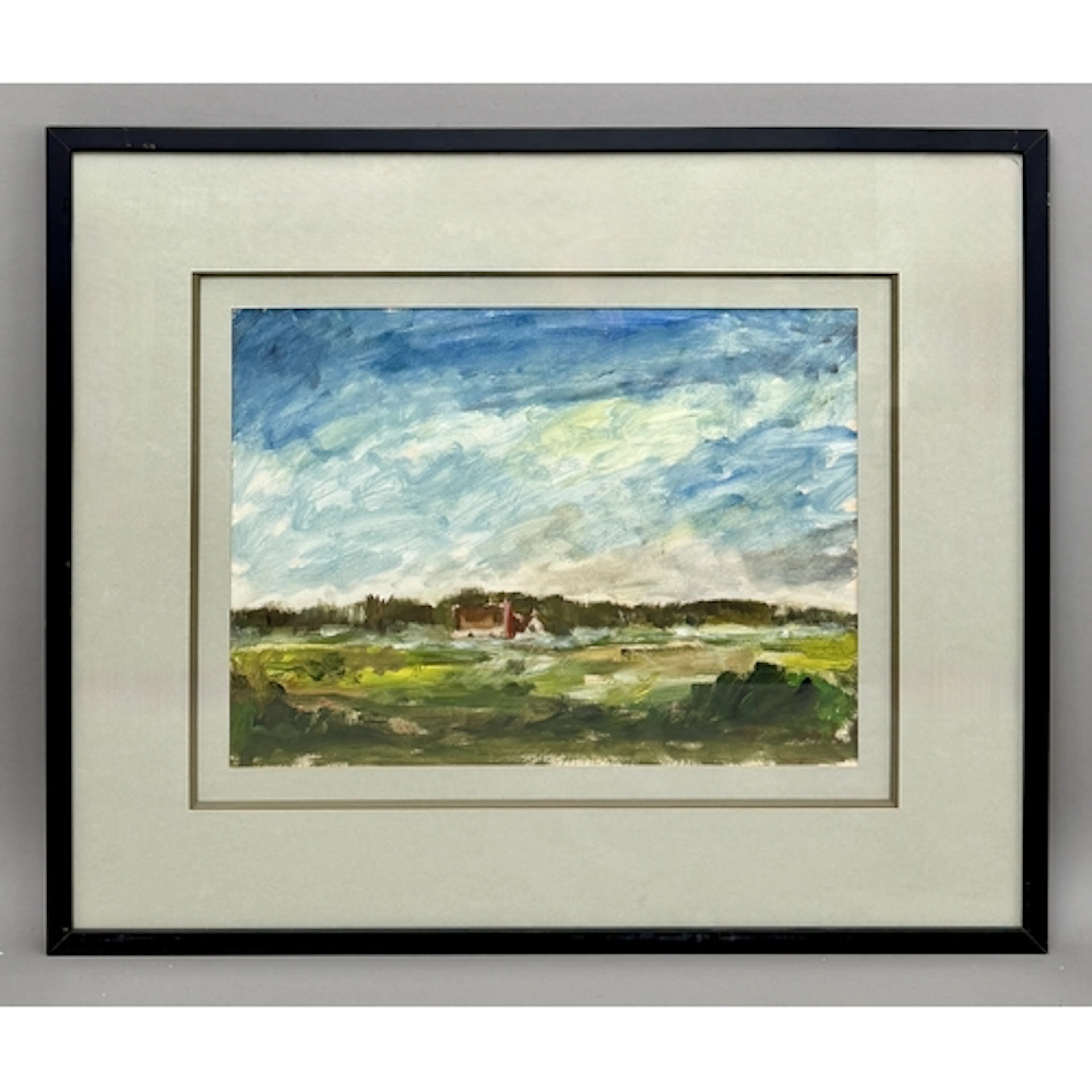 Roger Bracke (Dutch, 1913-1993) Open landscape gouache, sign...