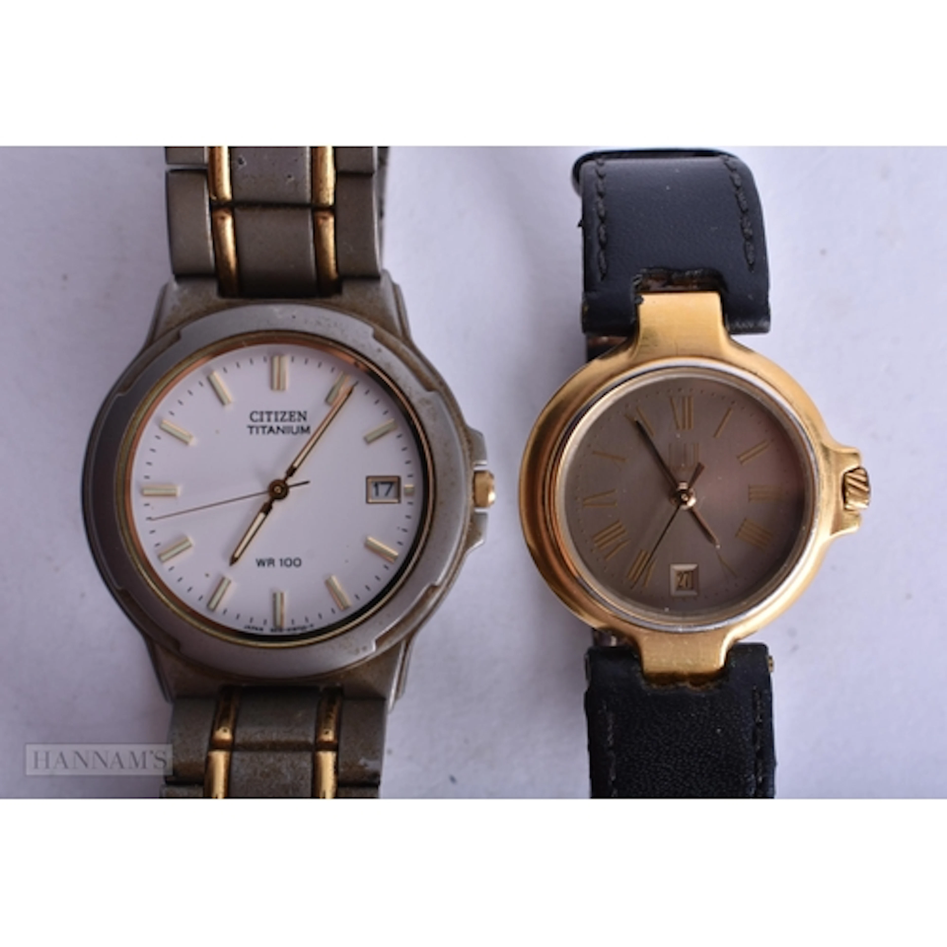 A DUNHILL WRIST WATCH and another. Untested. 3.75 cm wide. (...