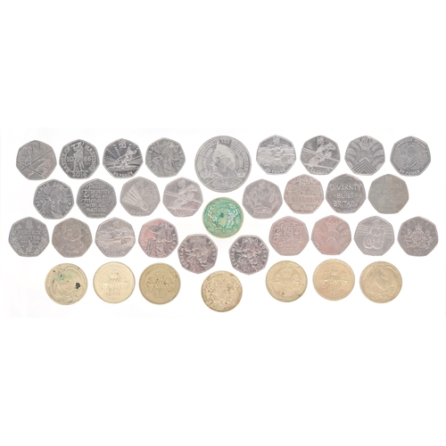 A small quantity of nickel brass two pound coins comprising ...