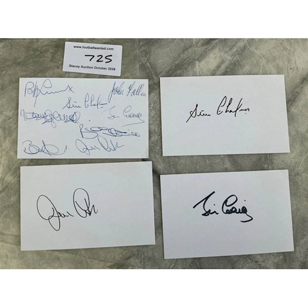 Celtic 1967 European Cup Winners Signed Card: White card sig...