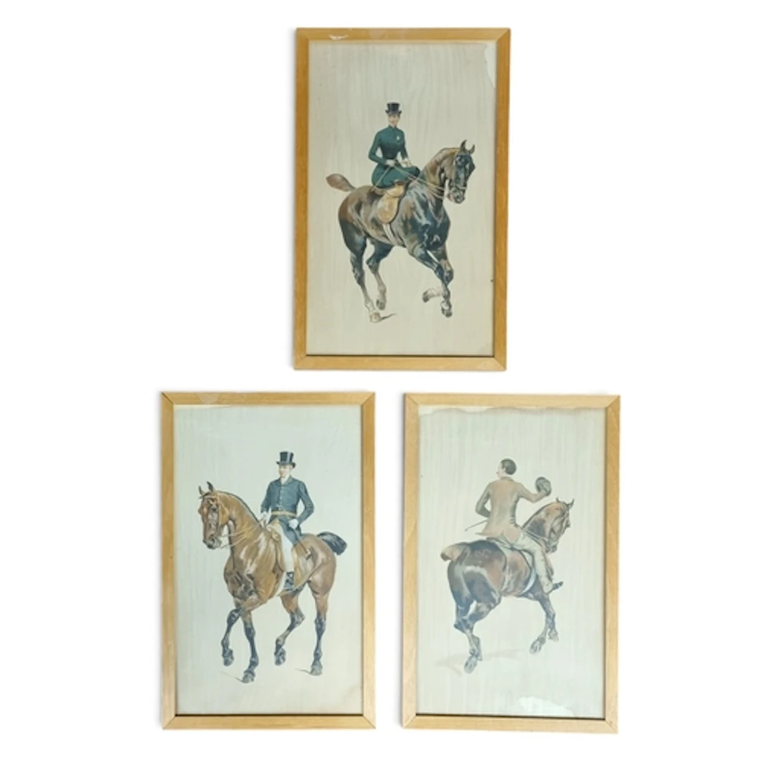 A good set of six 19th Century coloured Prints of Hunts in t...