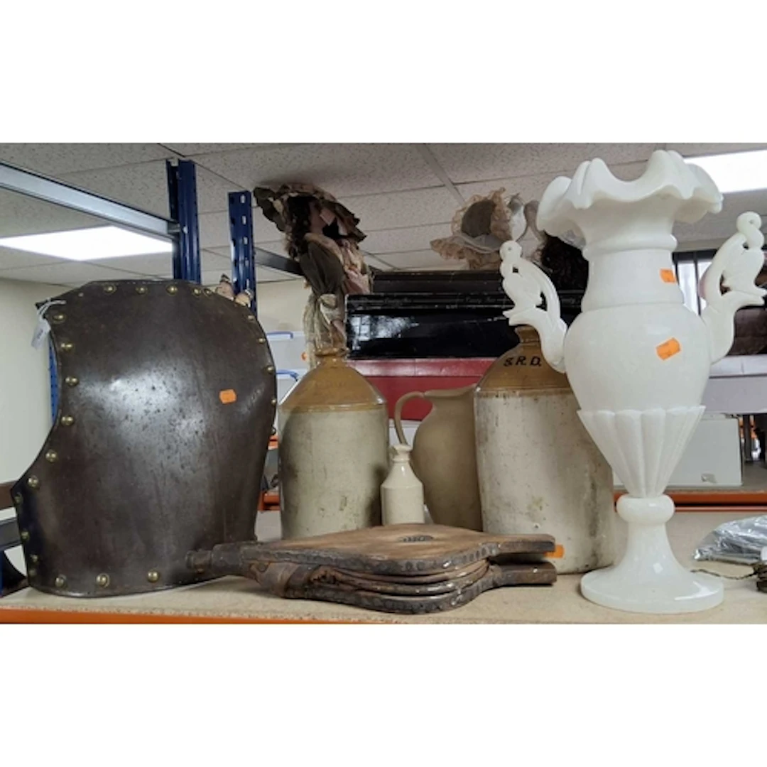 A GROUP OF VINTAGE MISCELLANEOUS ITEMS, to include a 19th-ce...