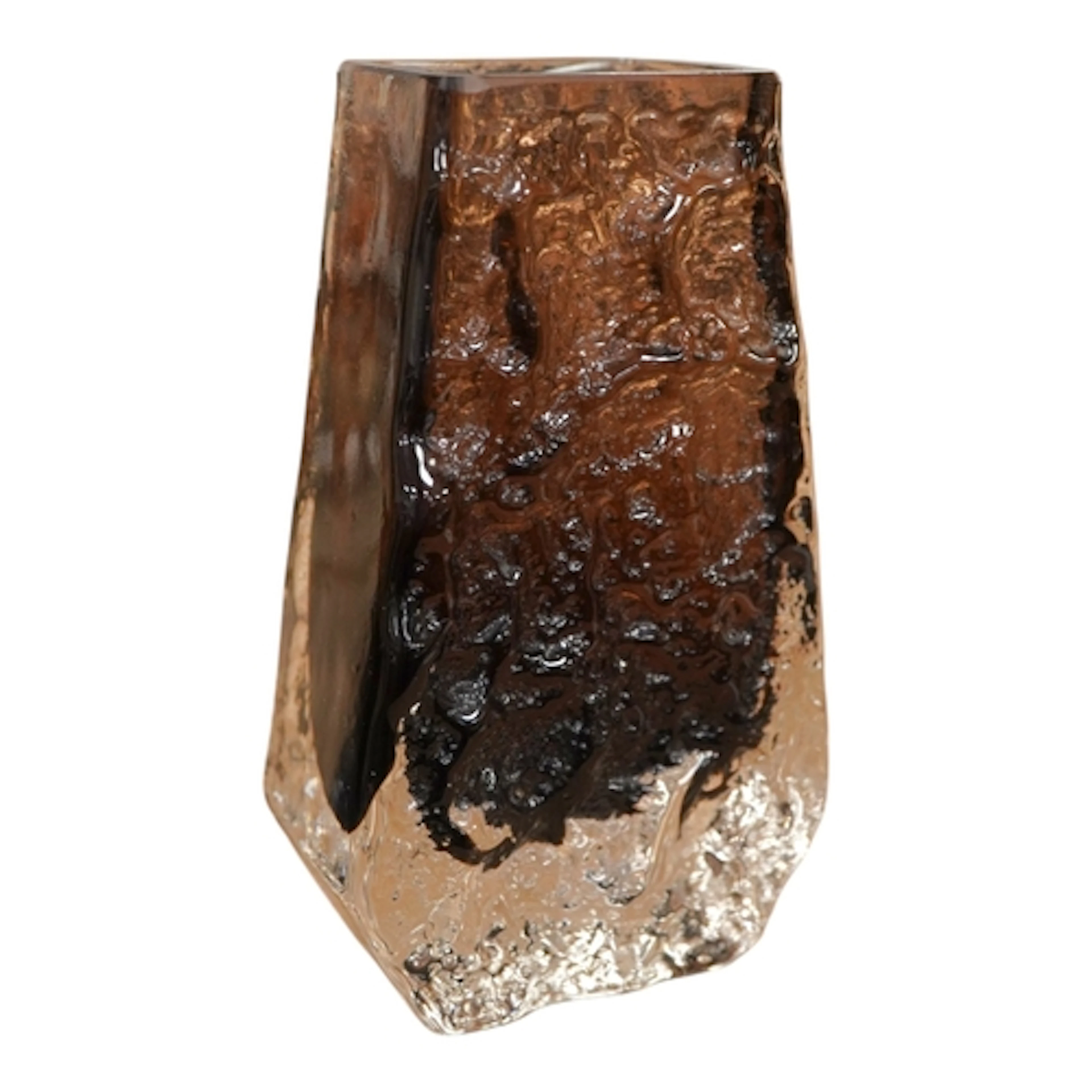 Geoffrey Baxter for Whitefriars. A graphite glass coffin va...