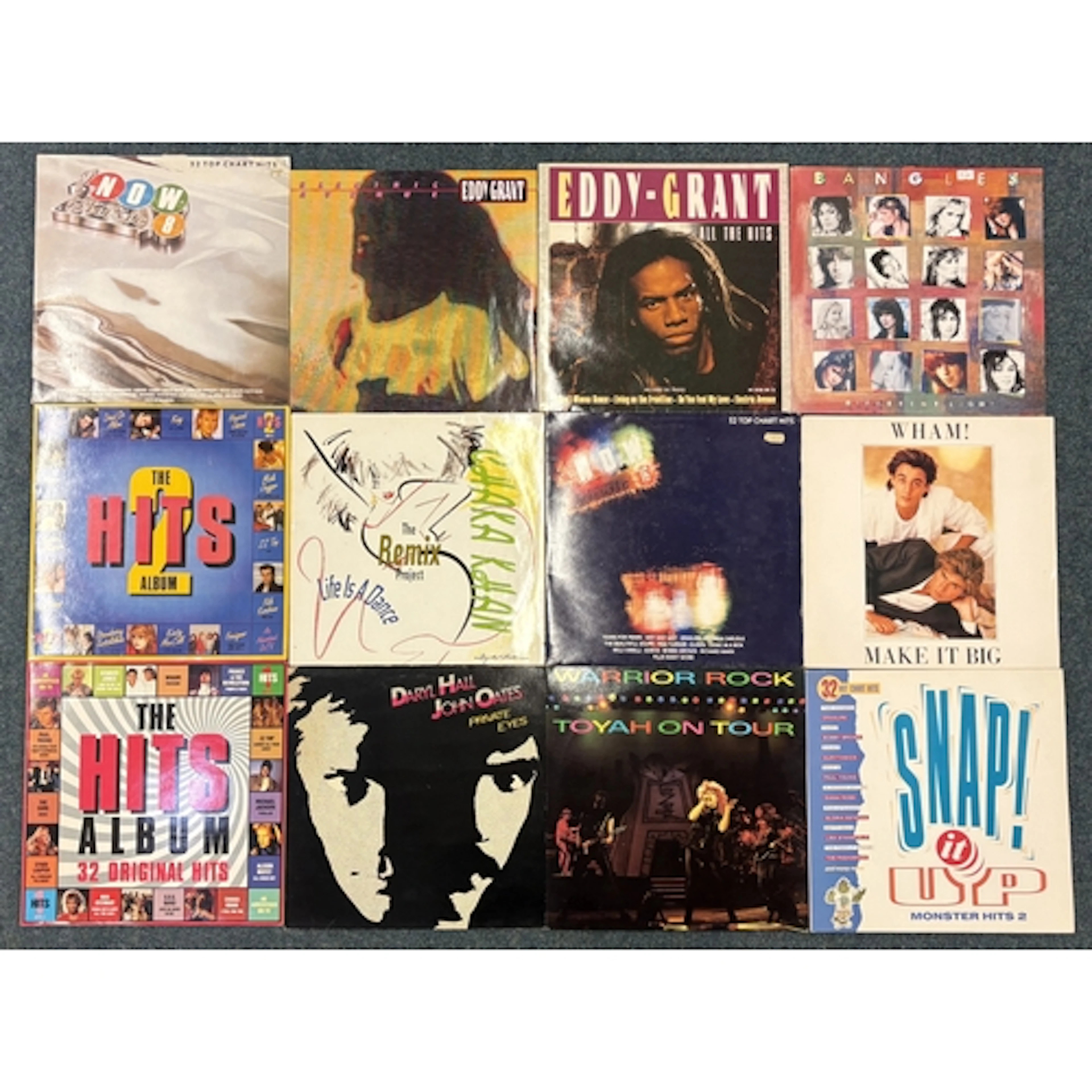12 x LP vinyl records - To include 1980s Pop, Rock, Electron...