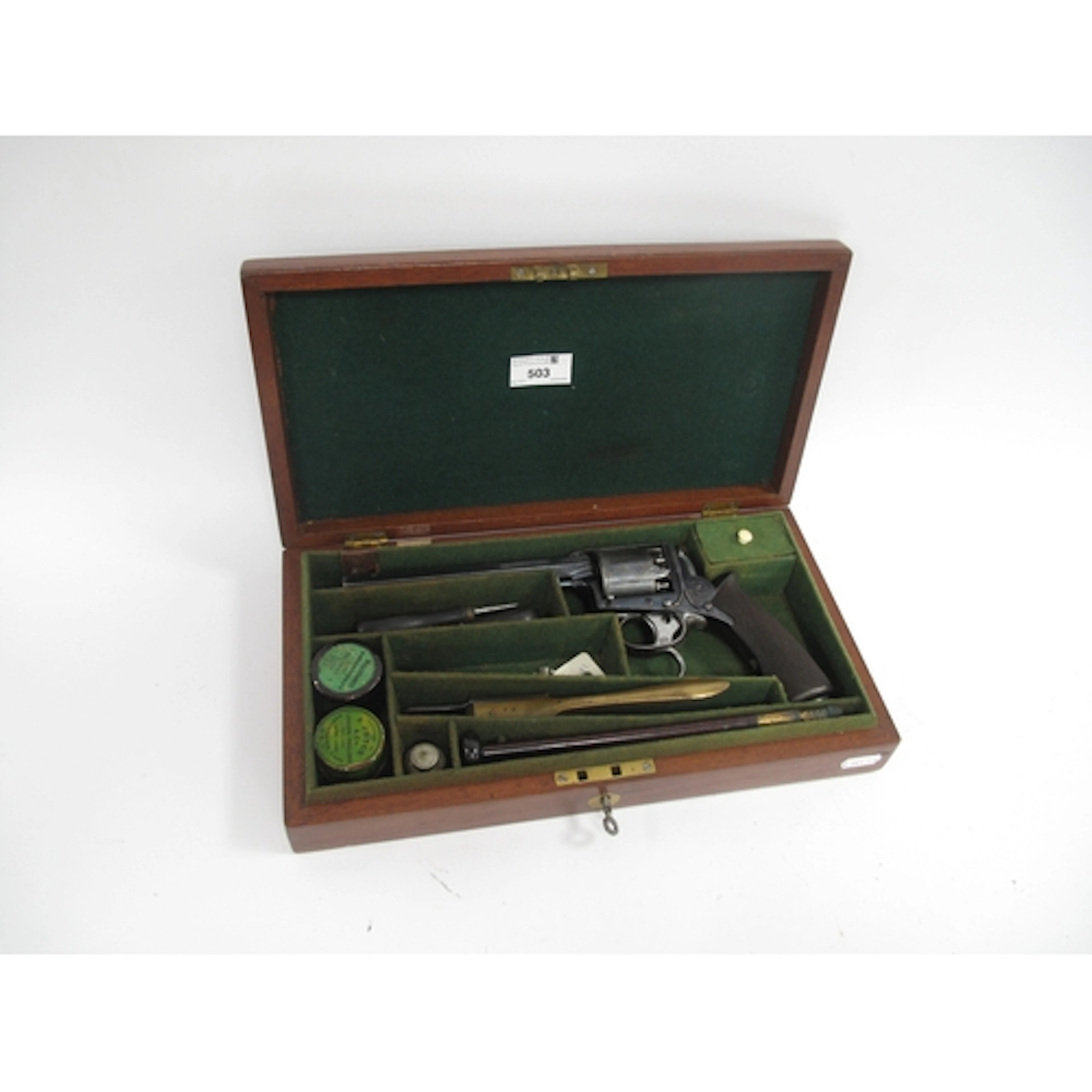 Mid XIX Century Cased 1st Model Tranter Revolver, octagonal ...