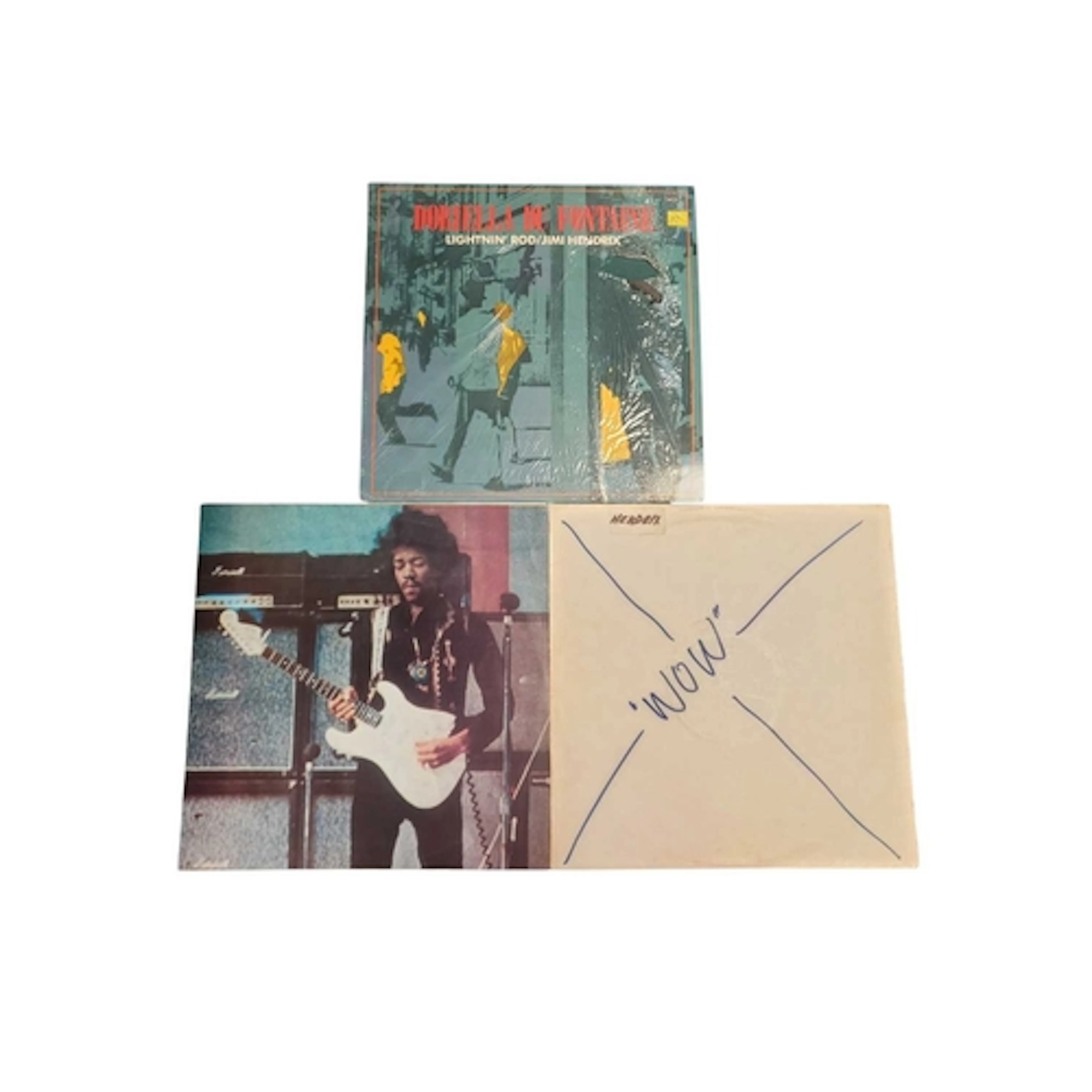Three Jimi Hendrix late 20th century LP vinyl records. To in...