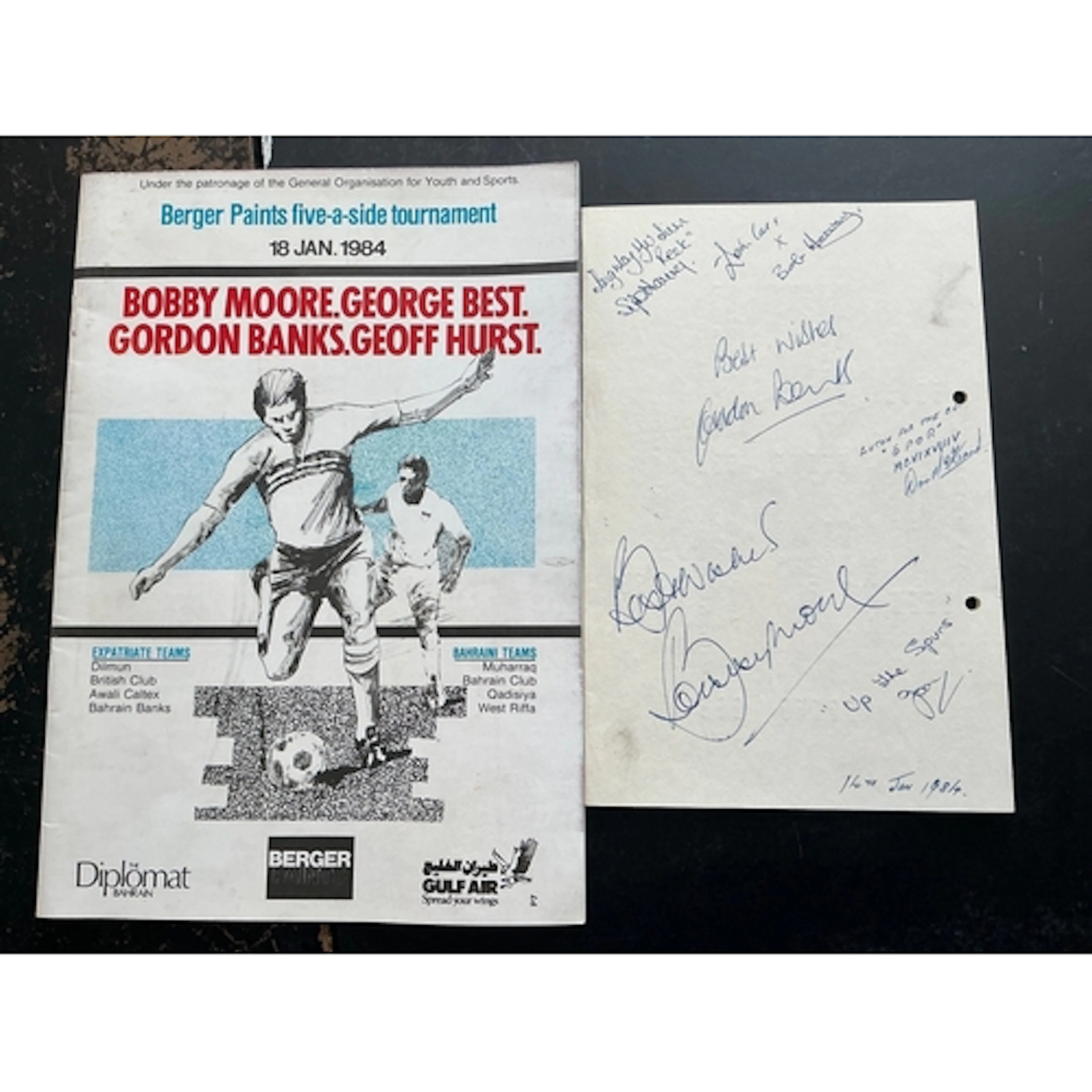 Bobby Moore West Ham + England Football Memorabilia: Include...