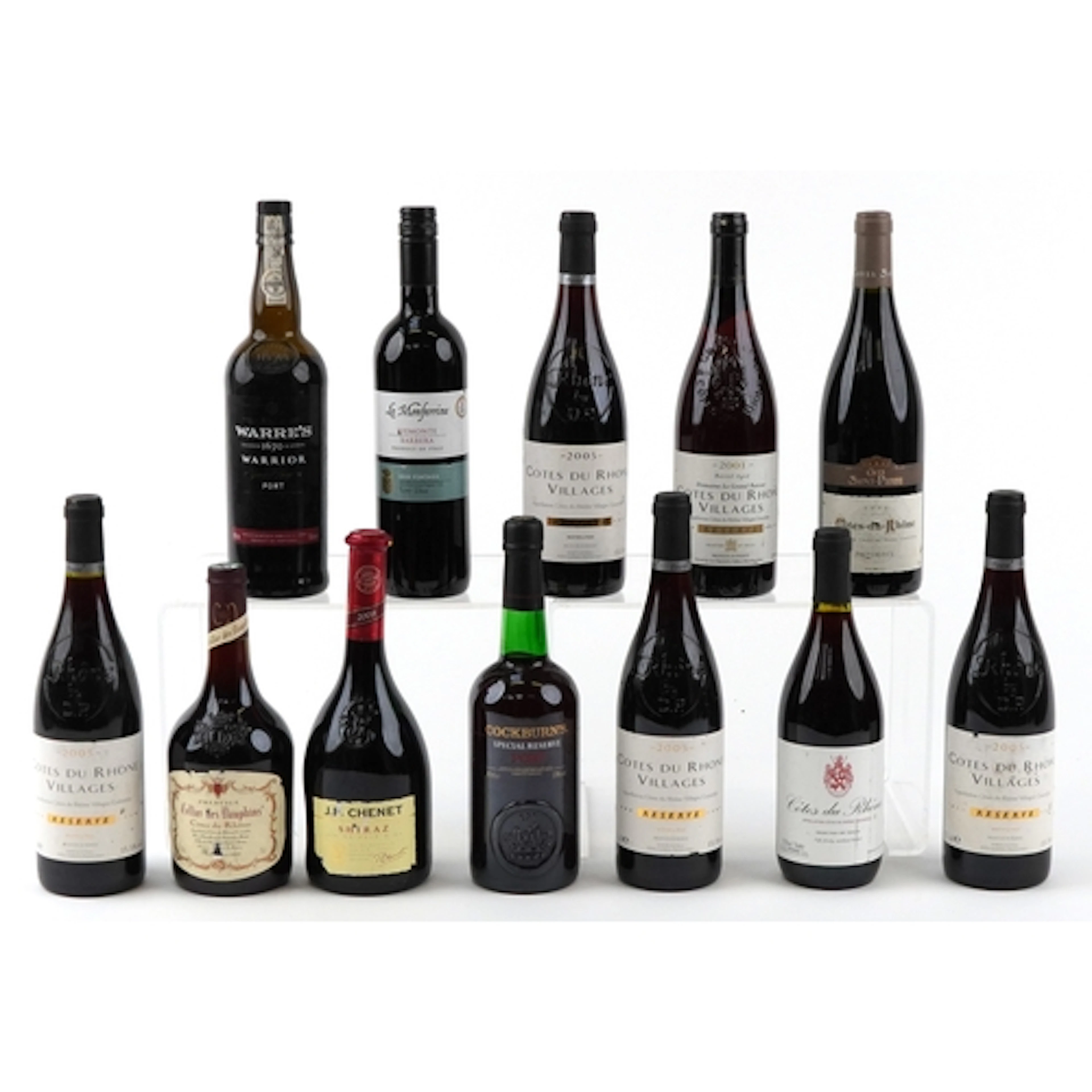 Ten bottles of wine and two bottles of port including Cockbu...