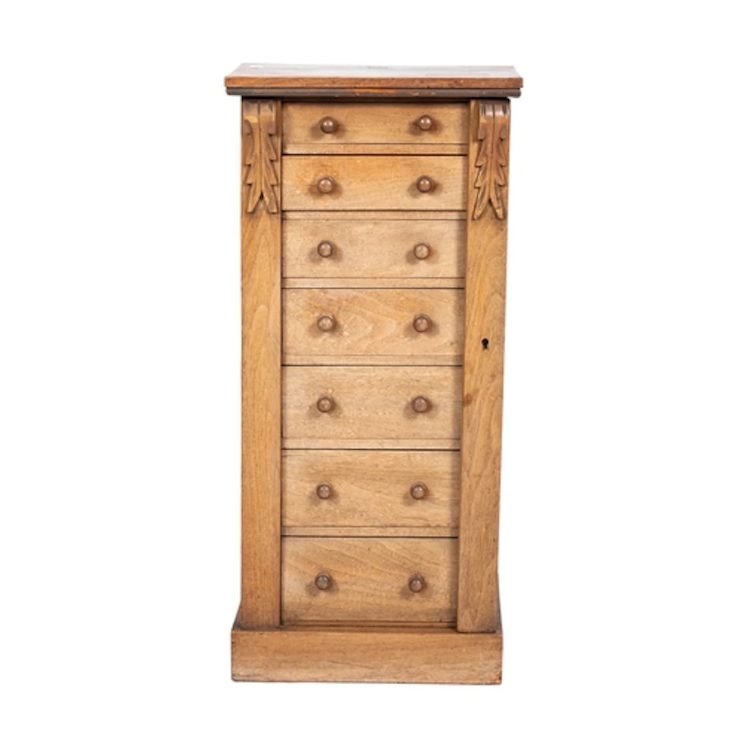 A Victorian stained hardwood Wellington chest, late 19th cen...