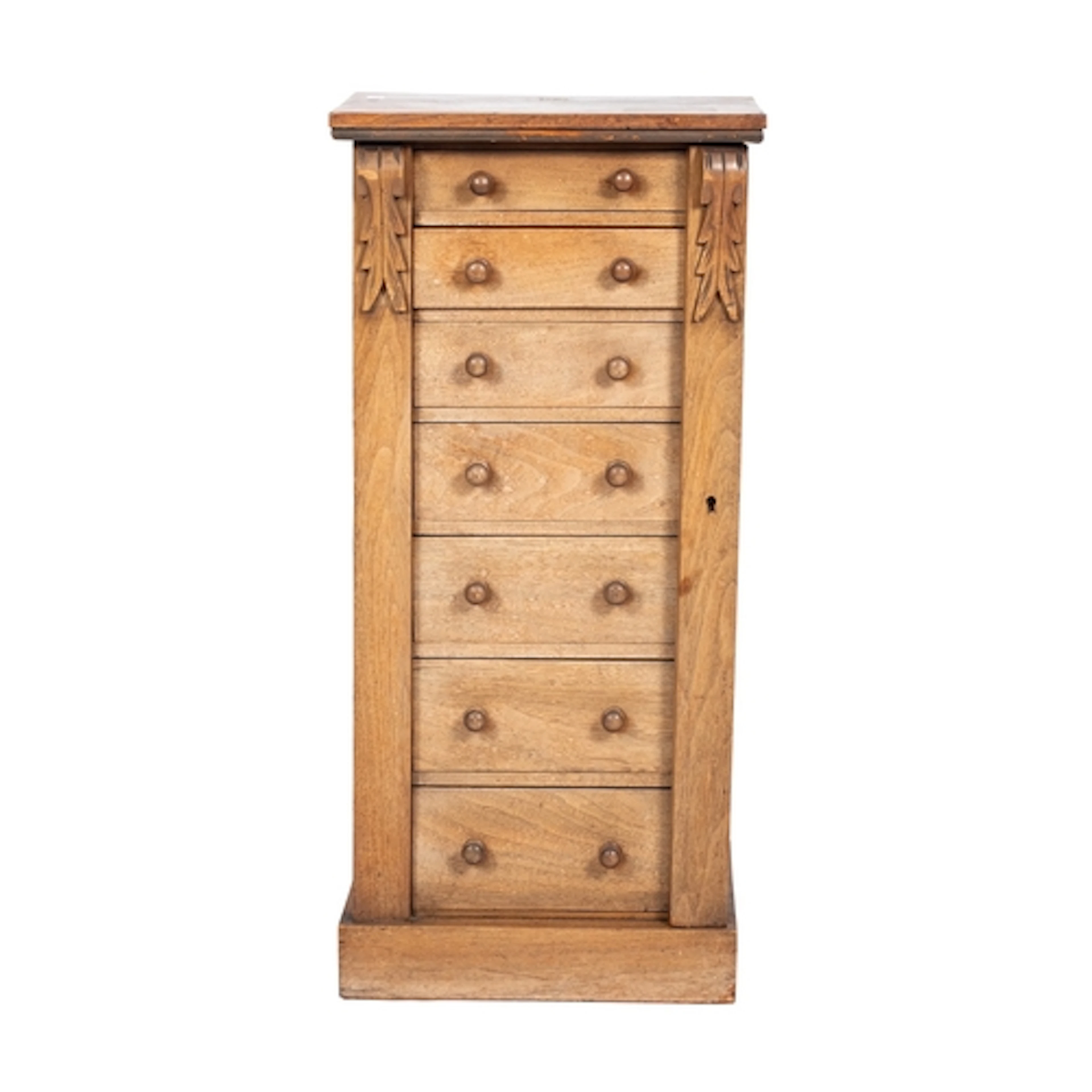 A Victorian stained hardwood Wellington chest, late 19th cen...
