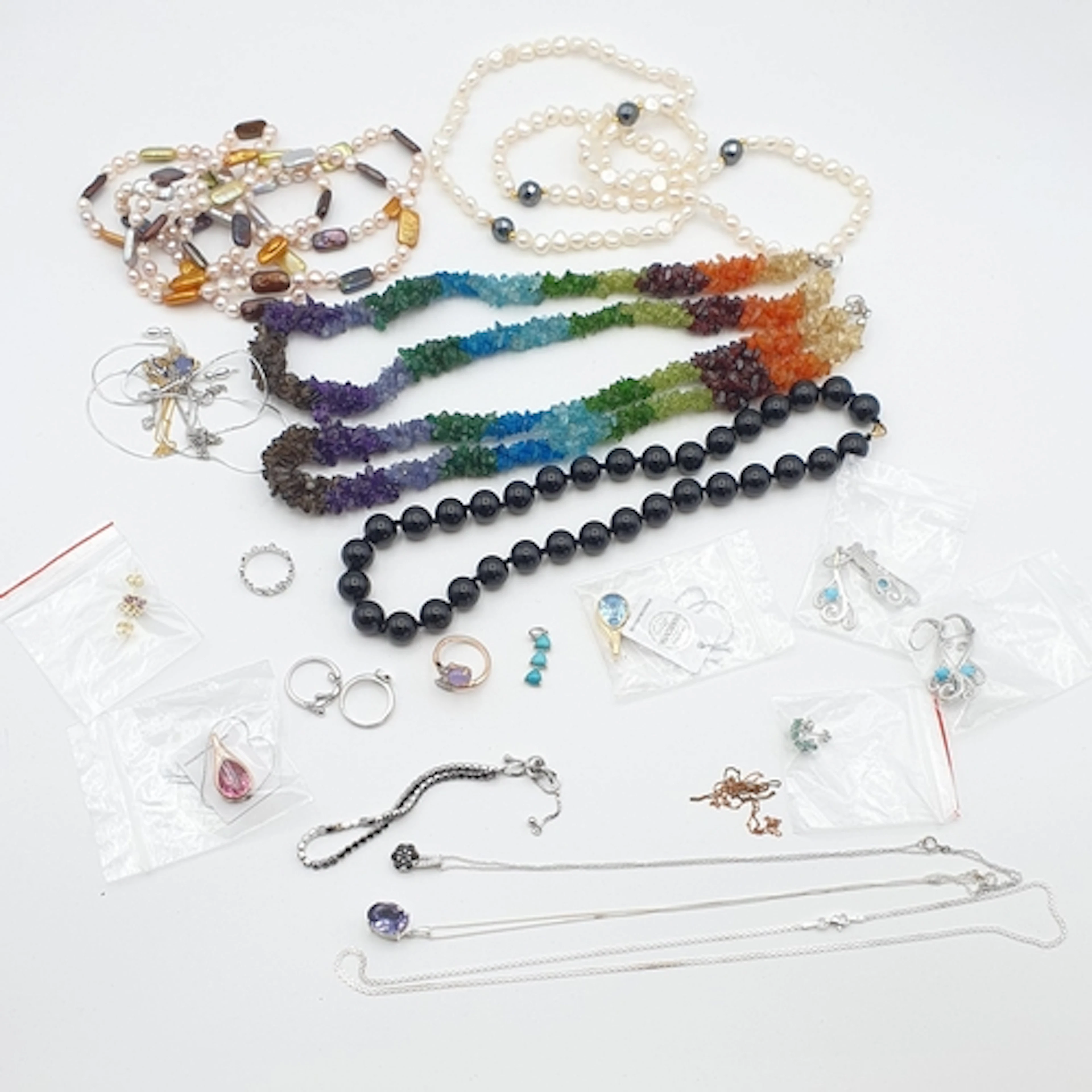A collection of silver/925 Jewellery some of it set with sem...