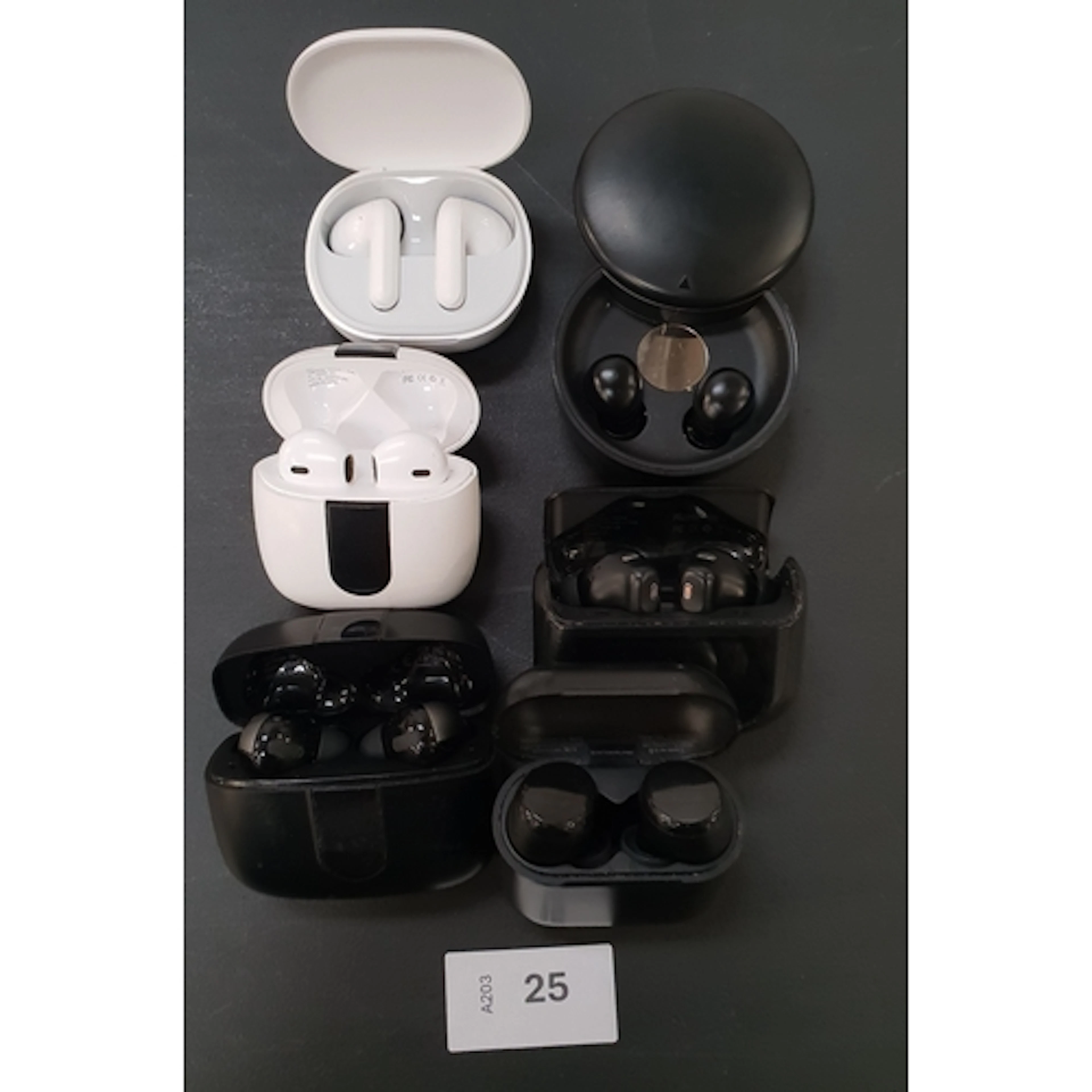 SIX PAIRS OF EARBUDS