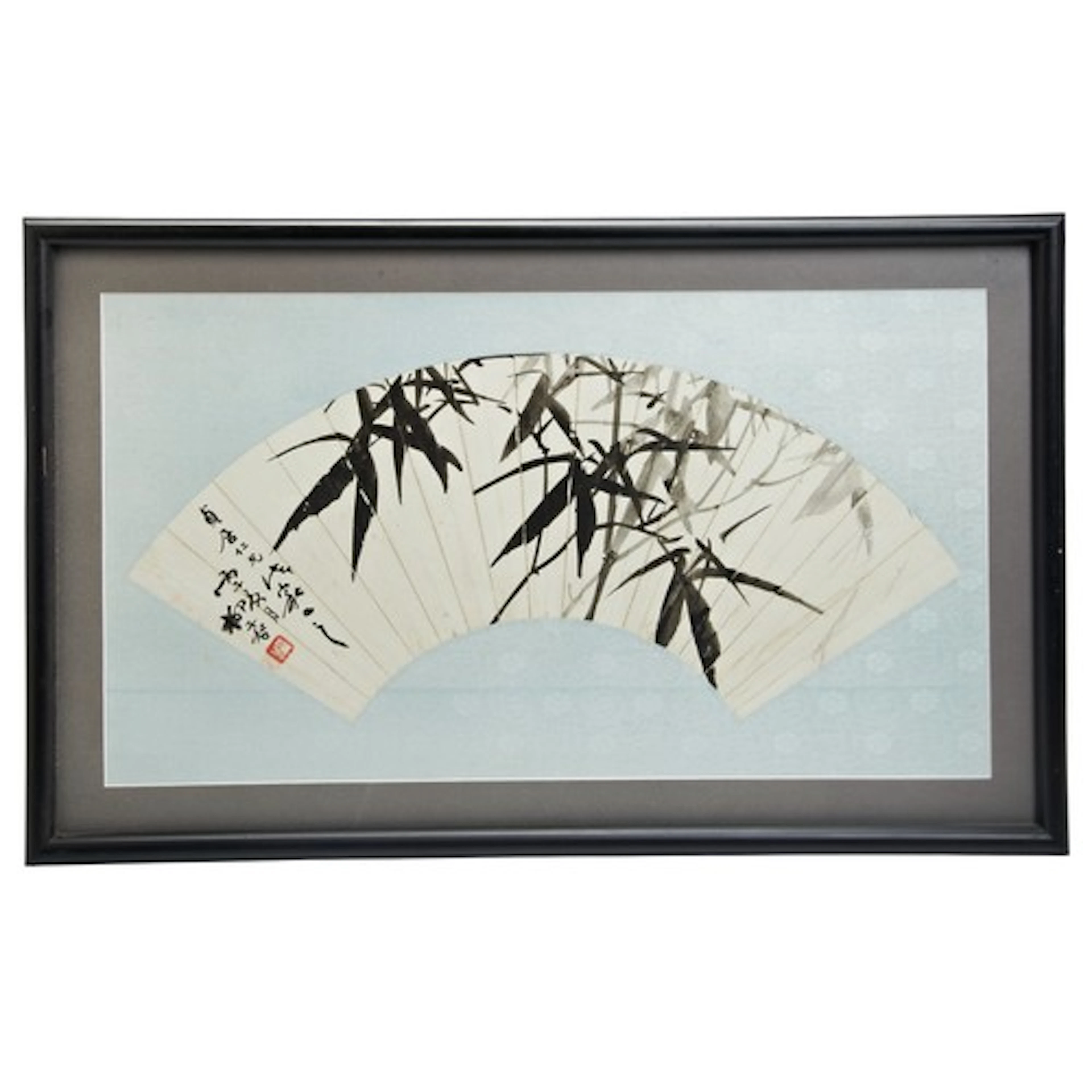 LIU ZIGU (CHINESE, 1901-1986) FAN PAINTING OF BAMBOO 竹 刘子谷 i...