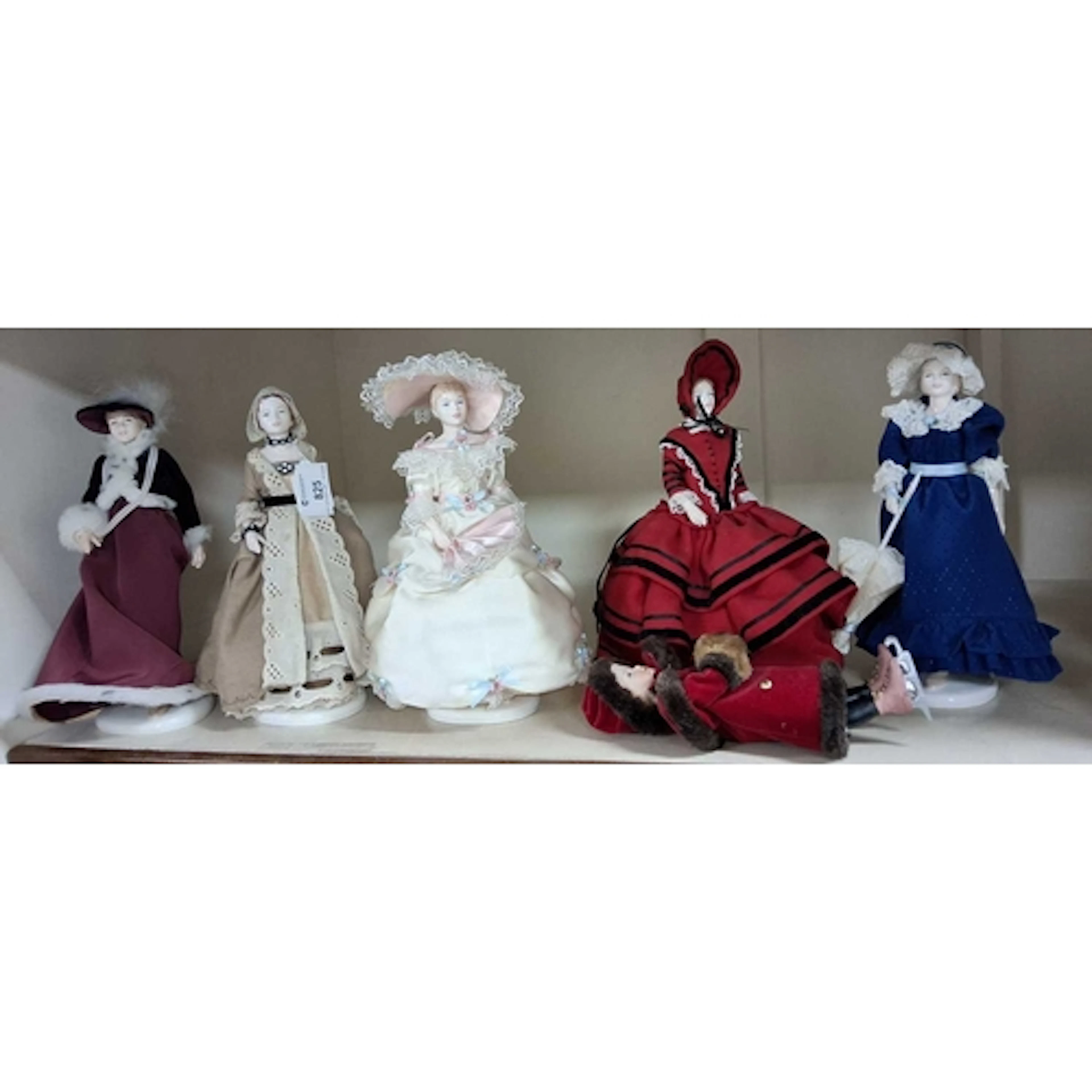 FIVE COALPORT FIGURES FROM THE SOMERSET COLLECTION AND ANOTH...