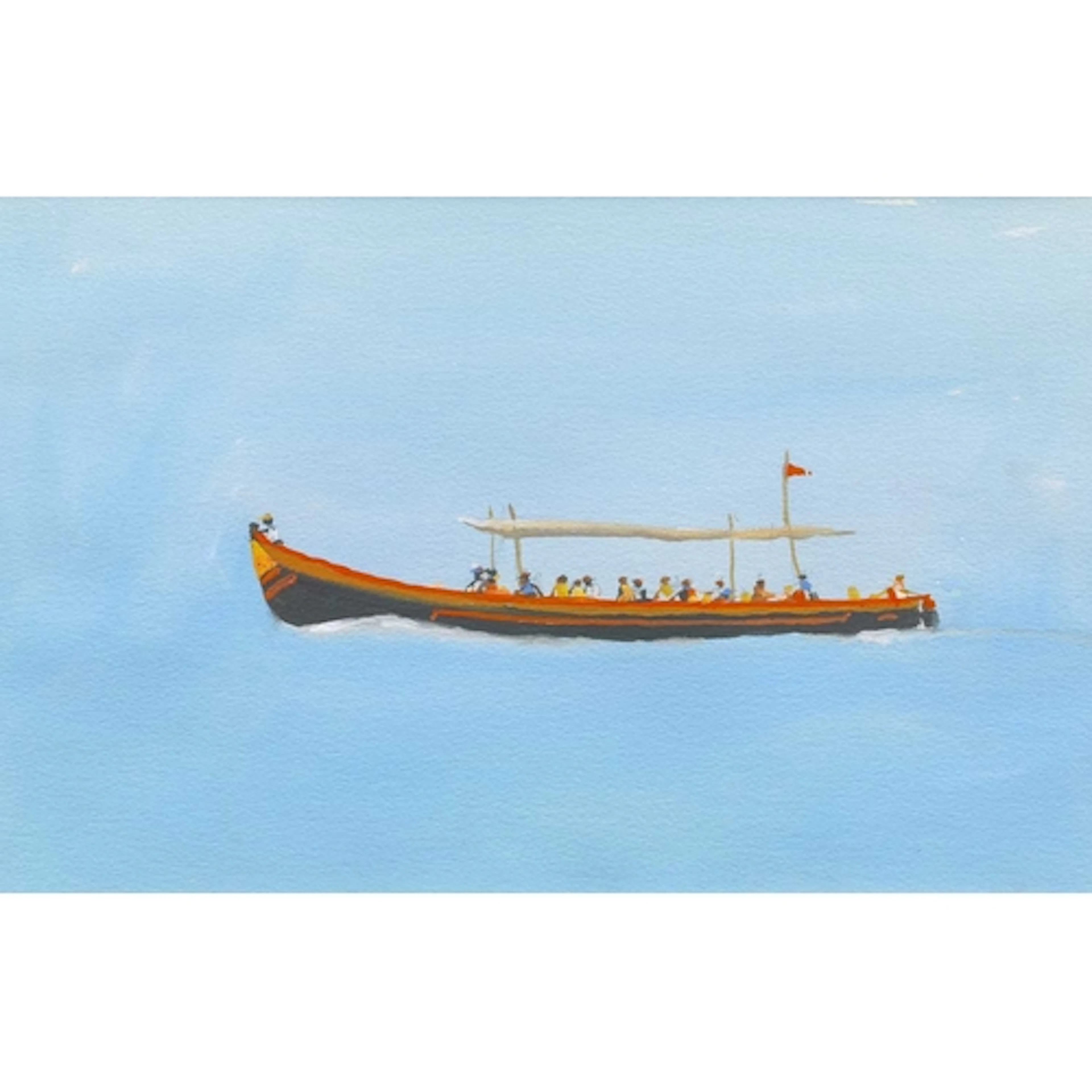 § John MILLER (1931-2002) Dolphin Boat, Goa Gouache, 22 x 34...