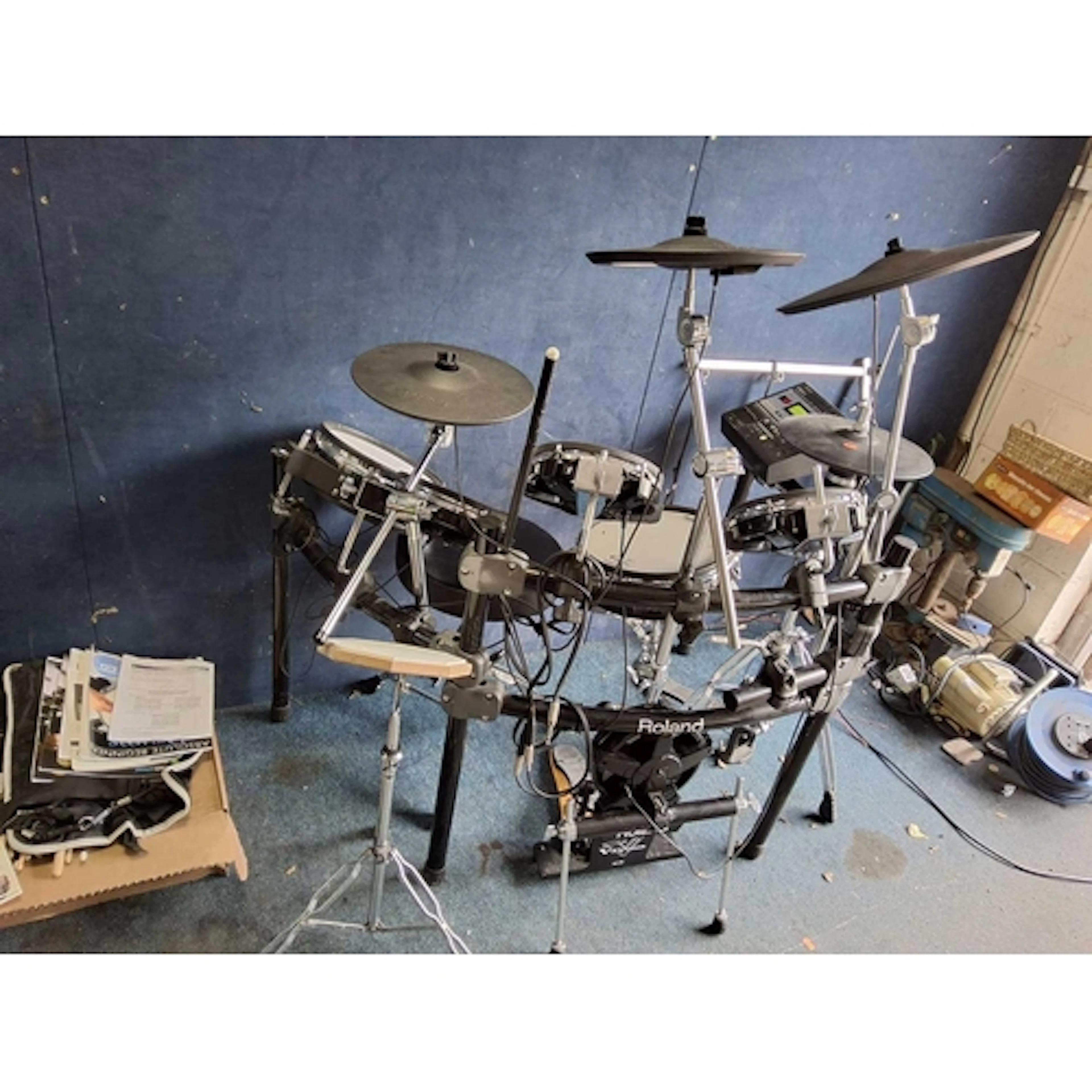 A ROLAND V DRUM SYNTHESISER with a TD12 controller, kick, sn...