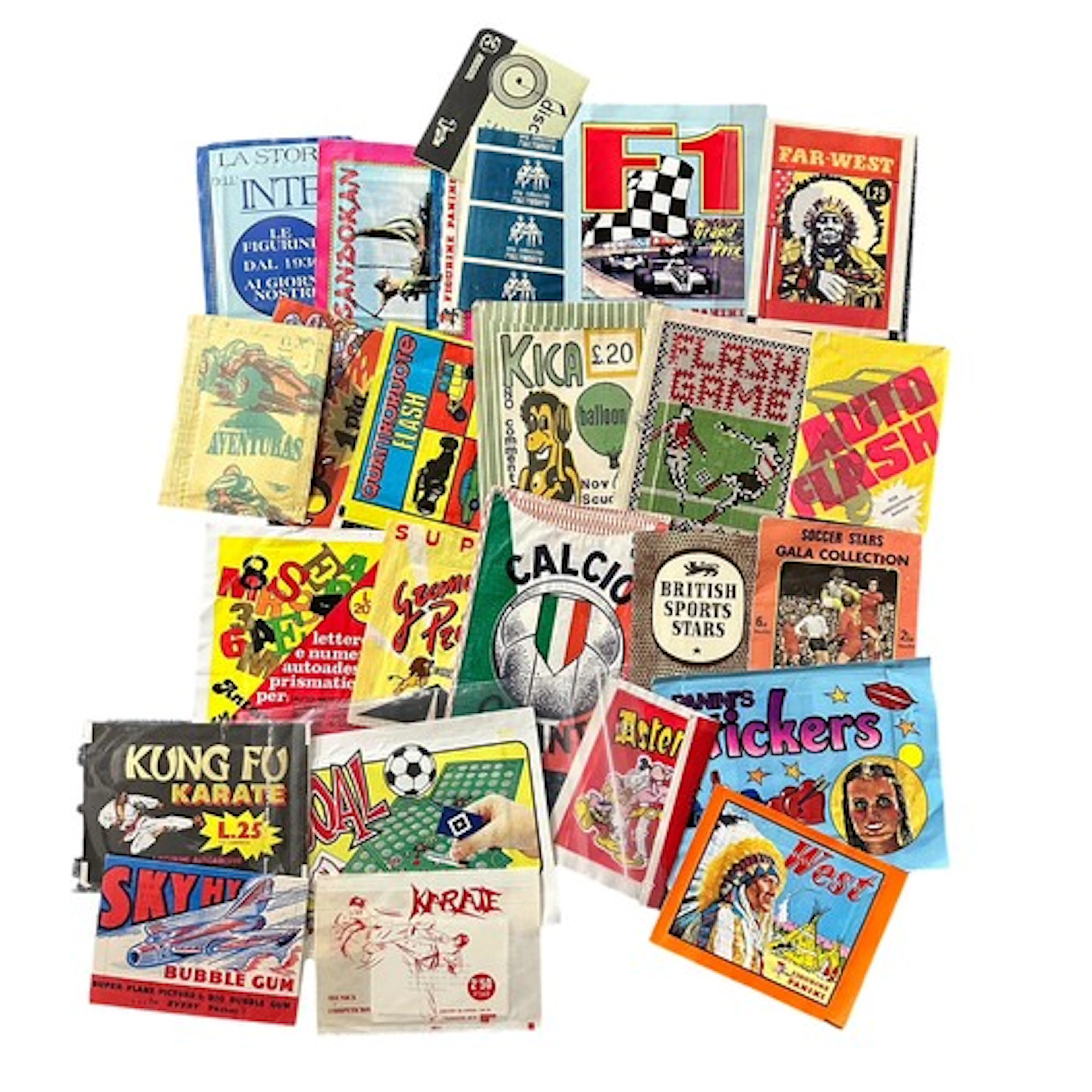 Vintage trade cards in wrappers & packets, mostly sealed, so...