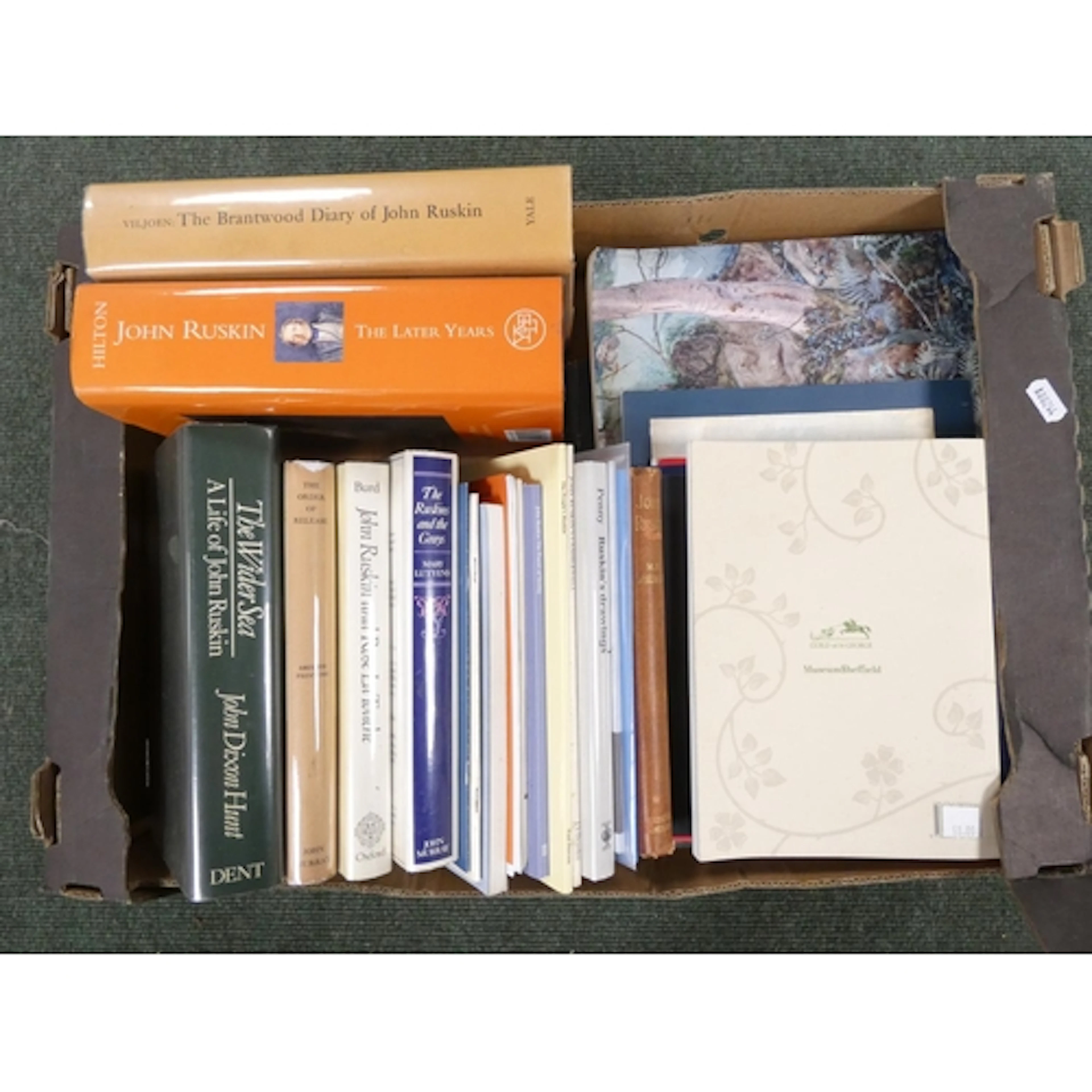 RUSKIN JOHN. A large carton of Ruskin & relat...