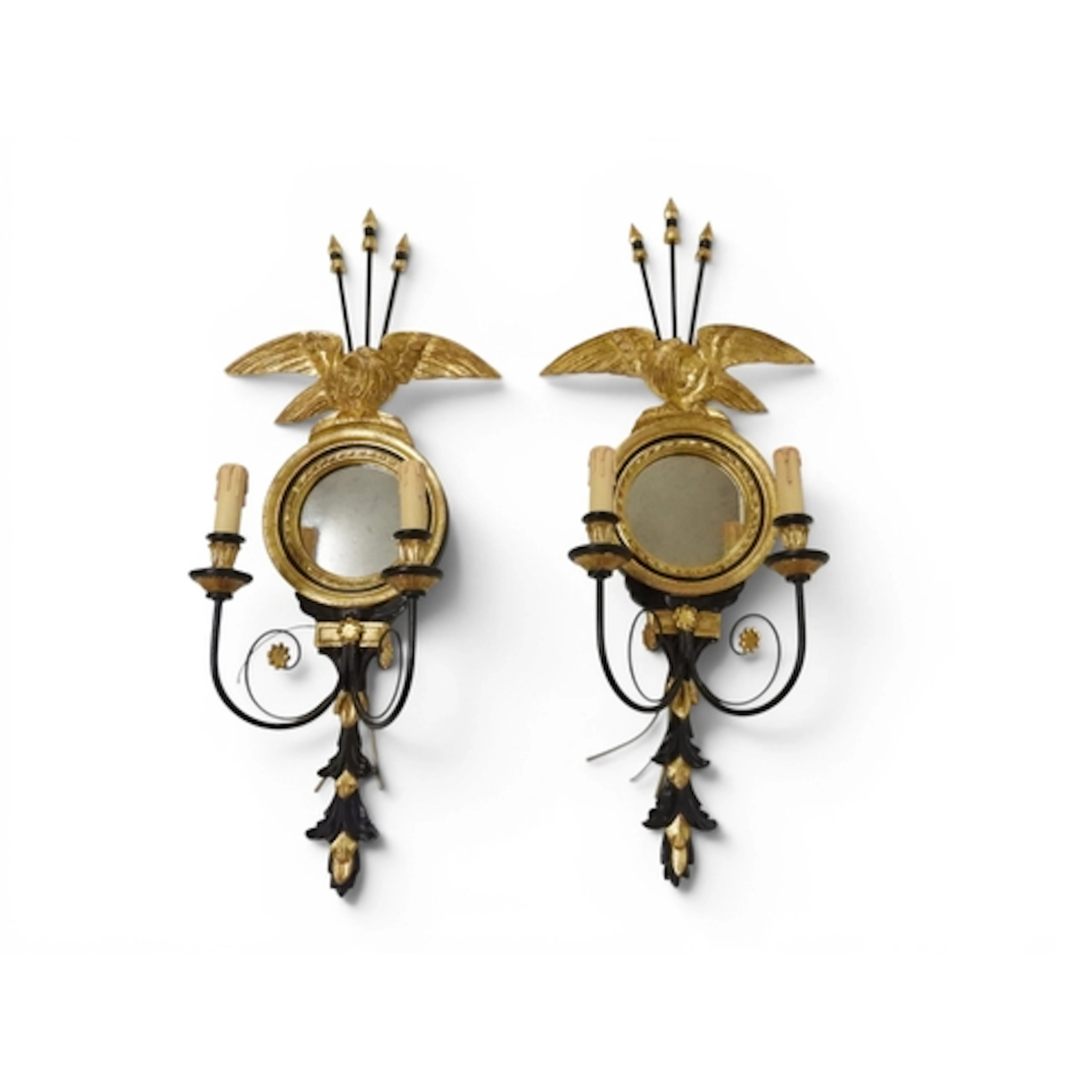 A PAIR OF CONTEMPORARY REGENCY STYLE BEAUMONT & FLETCHER...