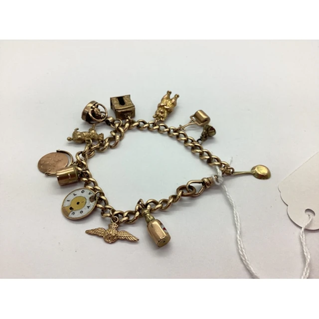 A Curb Link Bracelet, of uniform design, to swivel style cla...