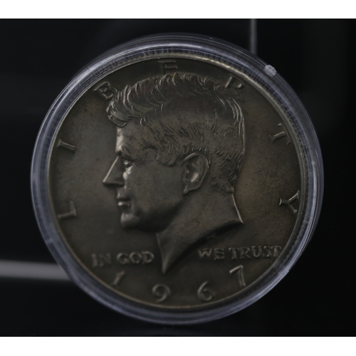 Silver United States of America Kennedy Half Dollar Coin Dat...