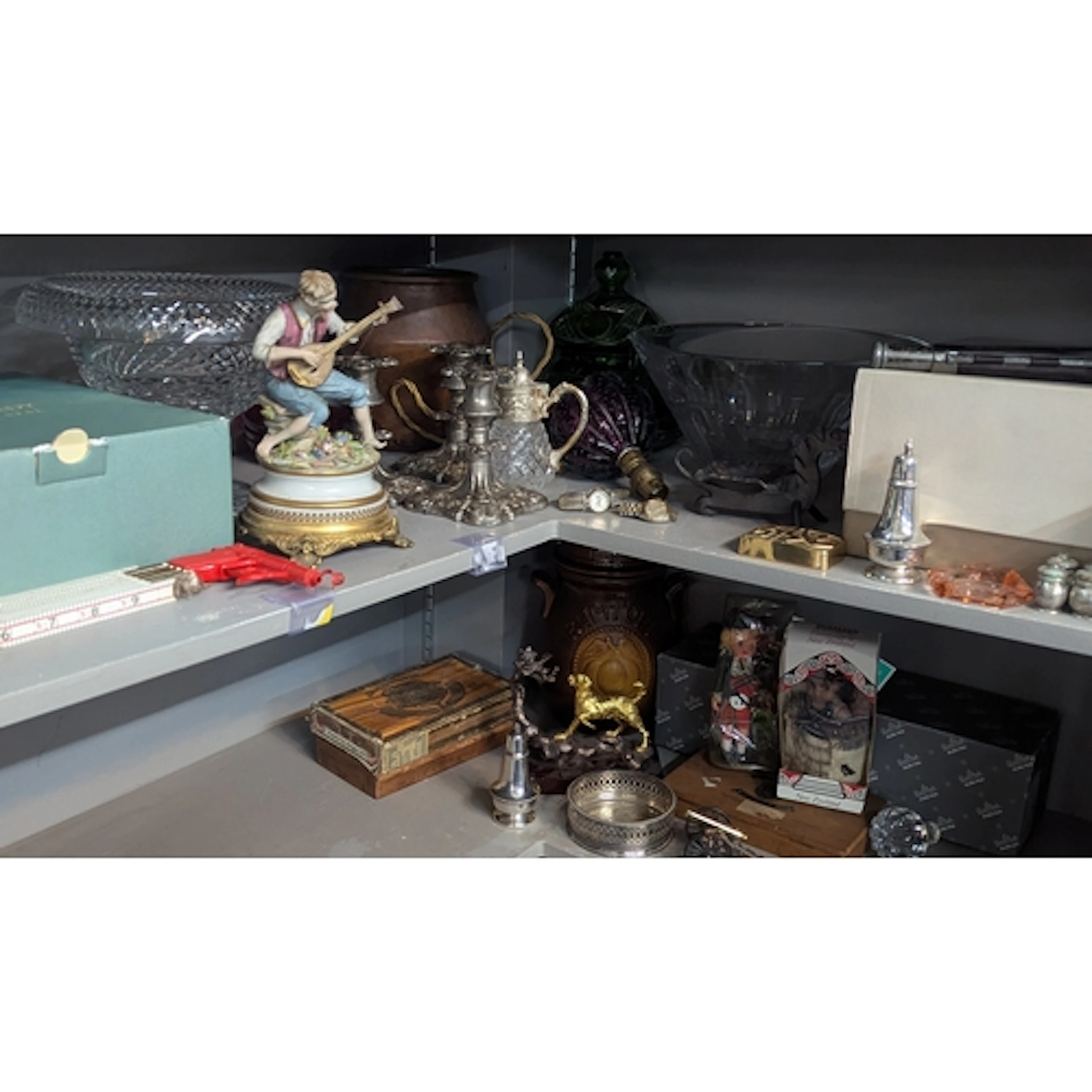 Mixed collectables including silver plated items and ceramic...