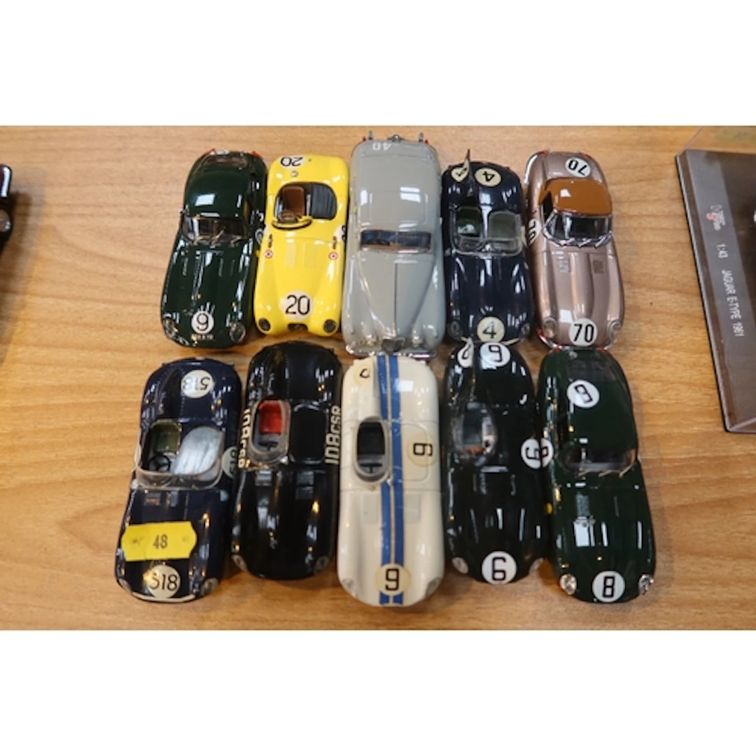 10 Various small scale Jaguar Sports Racing Cars