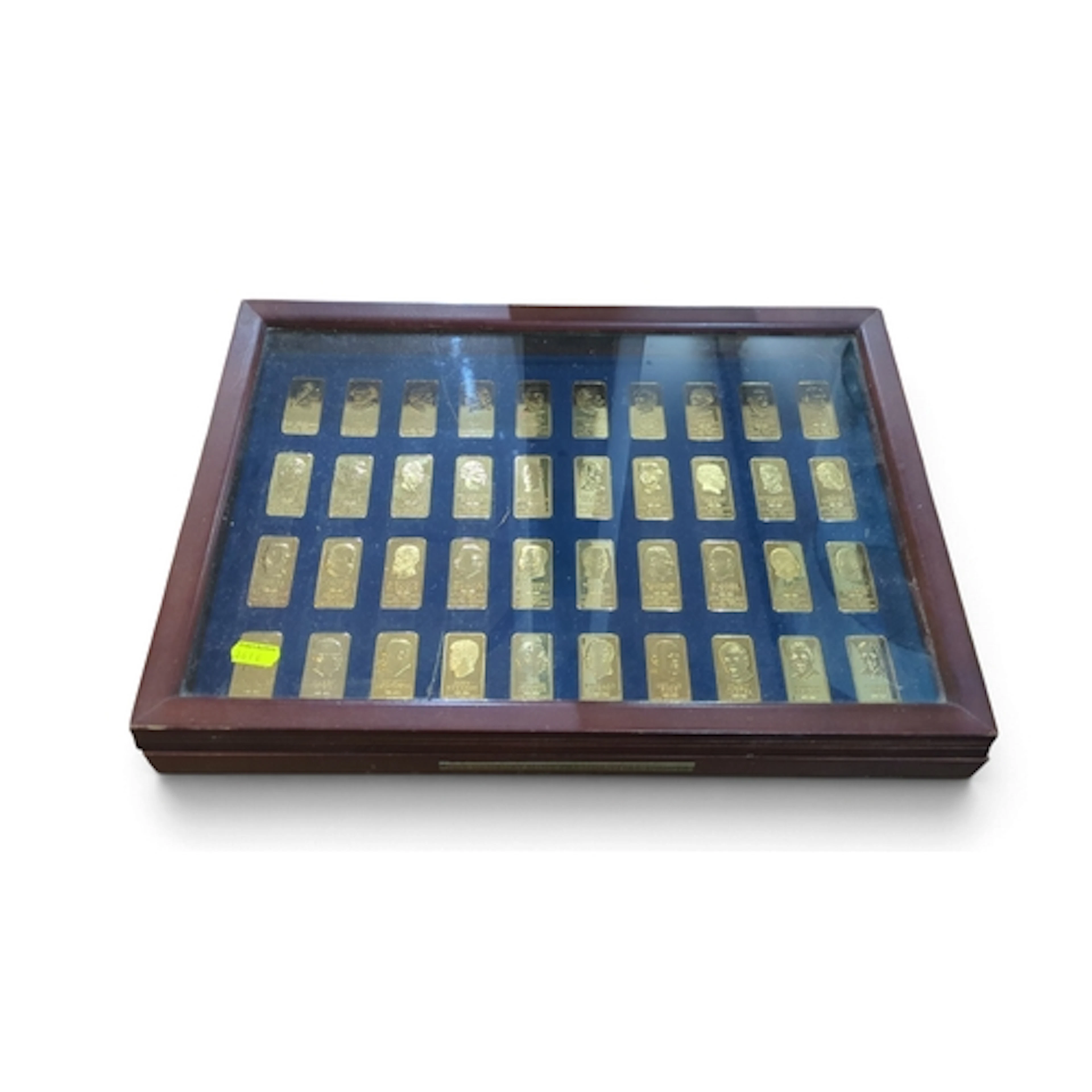 Danbury Mint presidential commemorative ingots with relief p...